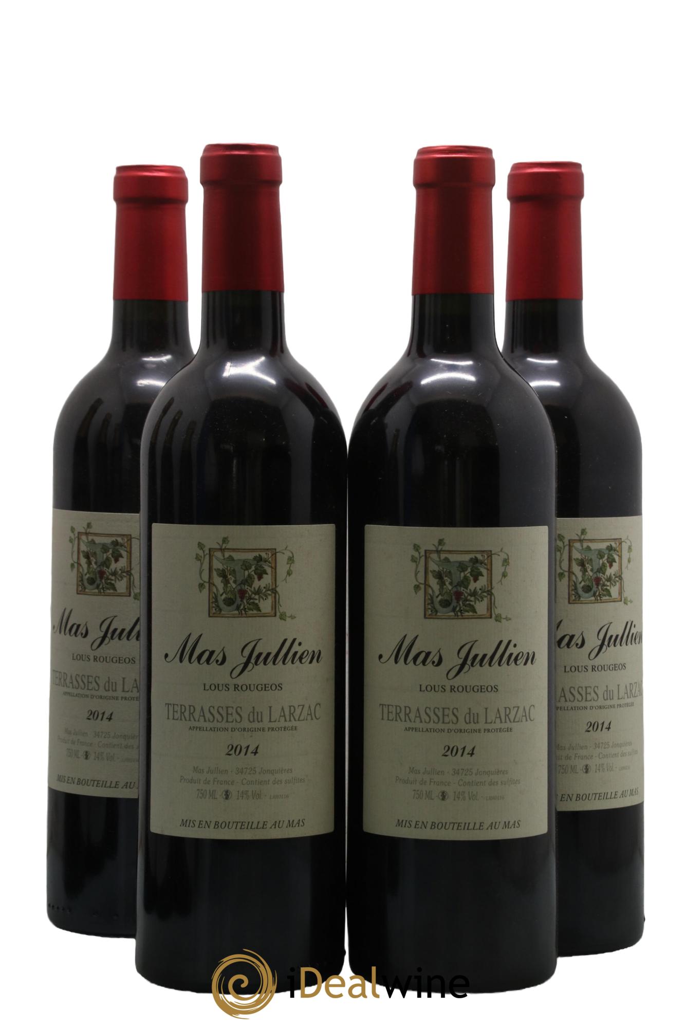 Terrasses du Larzac Mas Jullien Lous Rougeos Olivier Jullien 2014 - Lotto di 4 bottiglie - 0