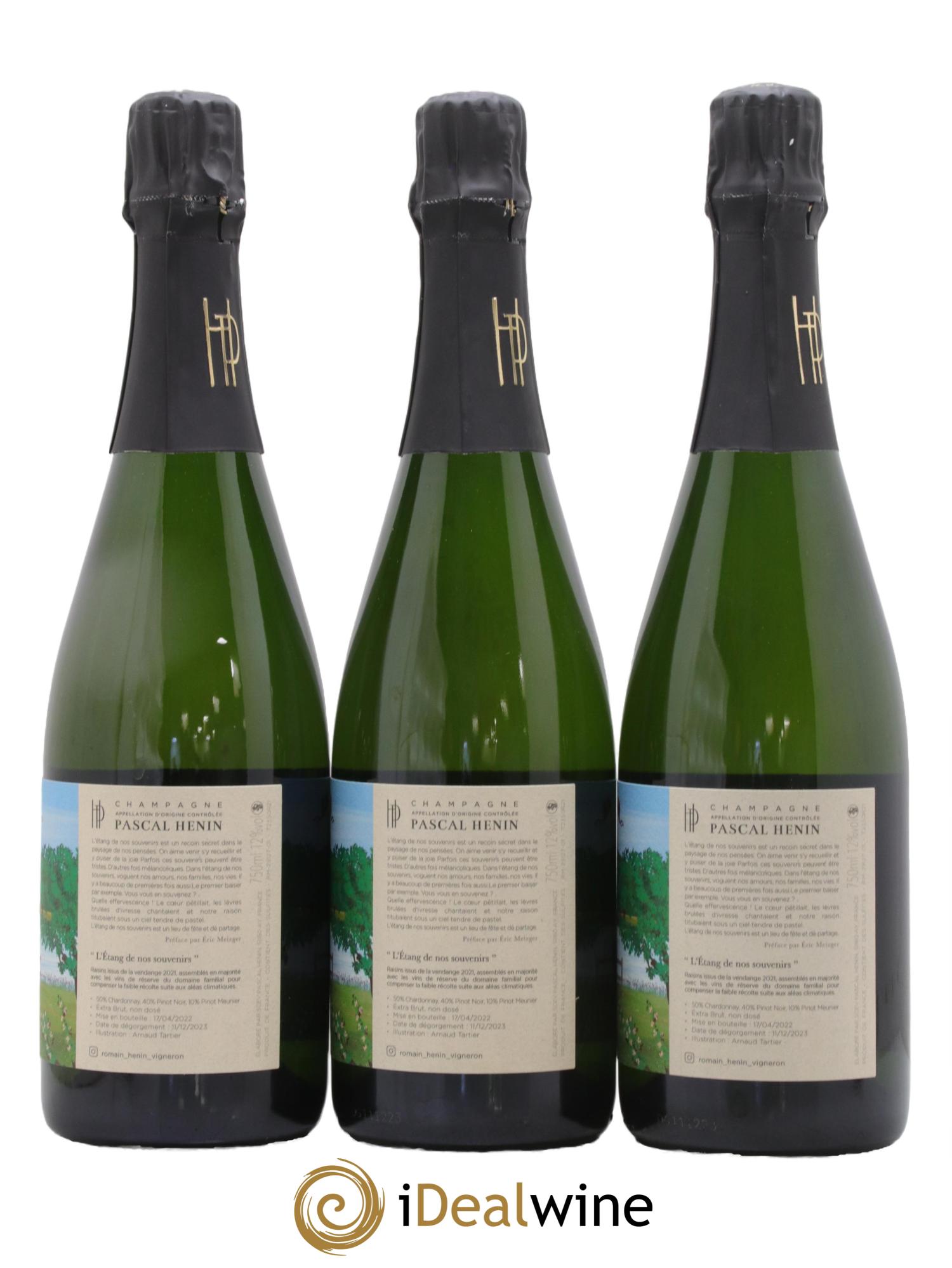 L'Etang de nos Souvenirs Romain Henin - Lot of 3 bottles - 1