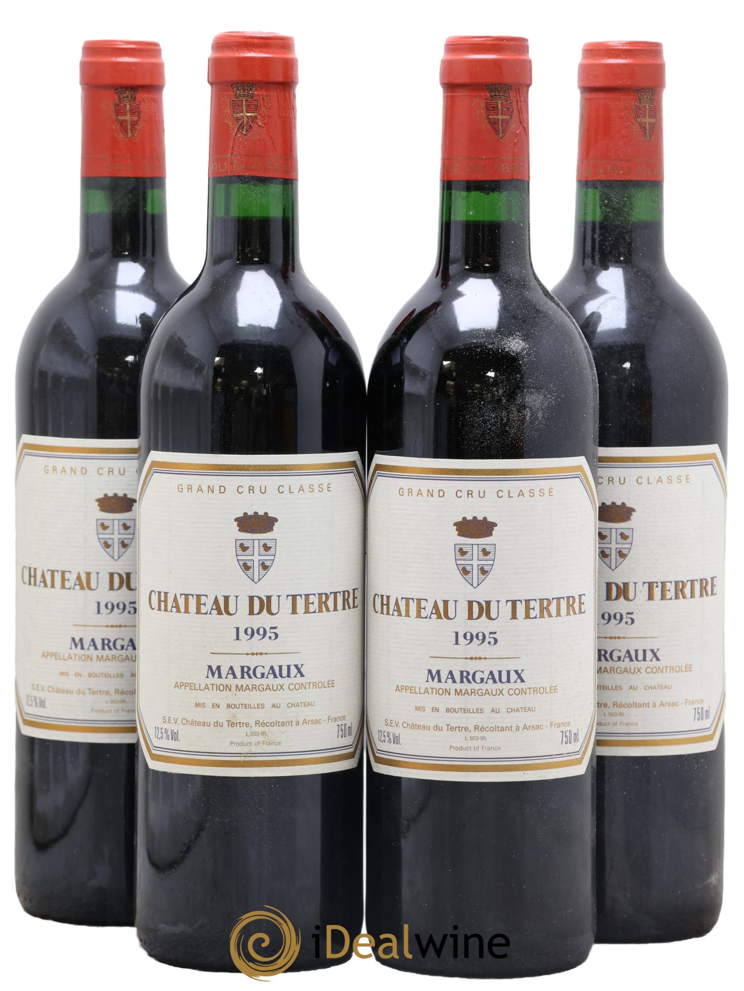 Château du Tertre 5ème Grand Cru Classé 1995 - Lot de 4 bouteilles - 0