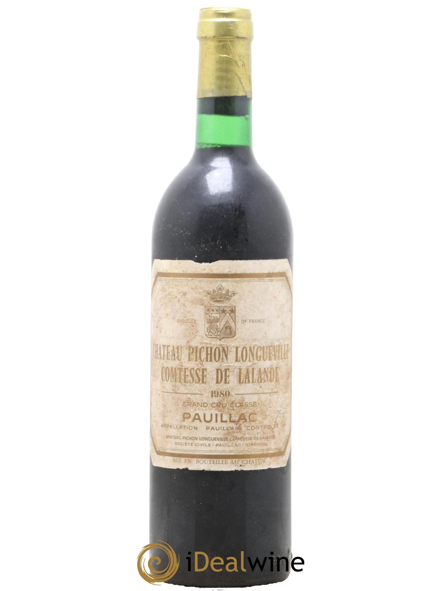 Château Pichon Longueville Comtesse de Lalande 2ème Grand Cru Classé 1980 - Lotto di 1 bottiglia - 0