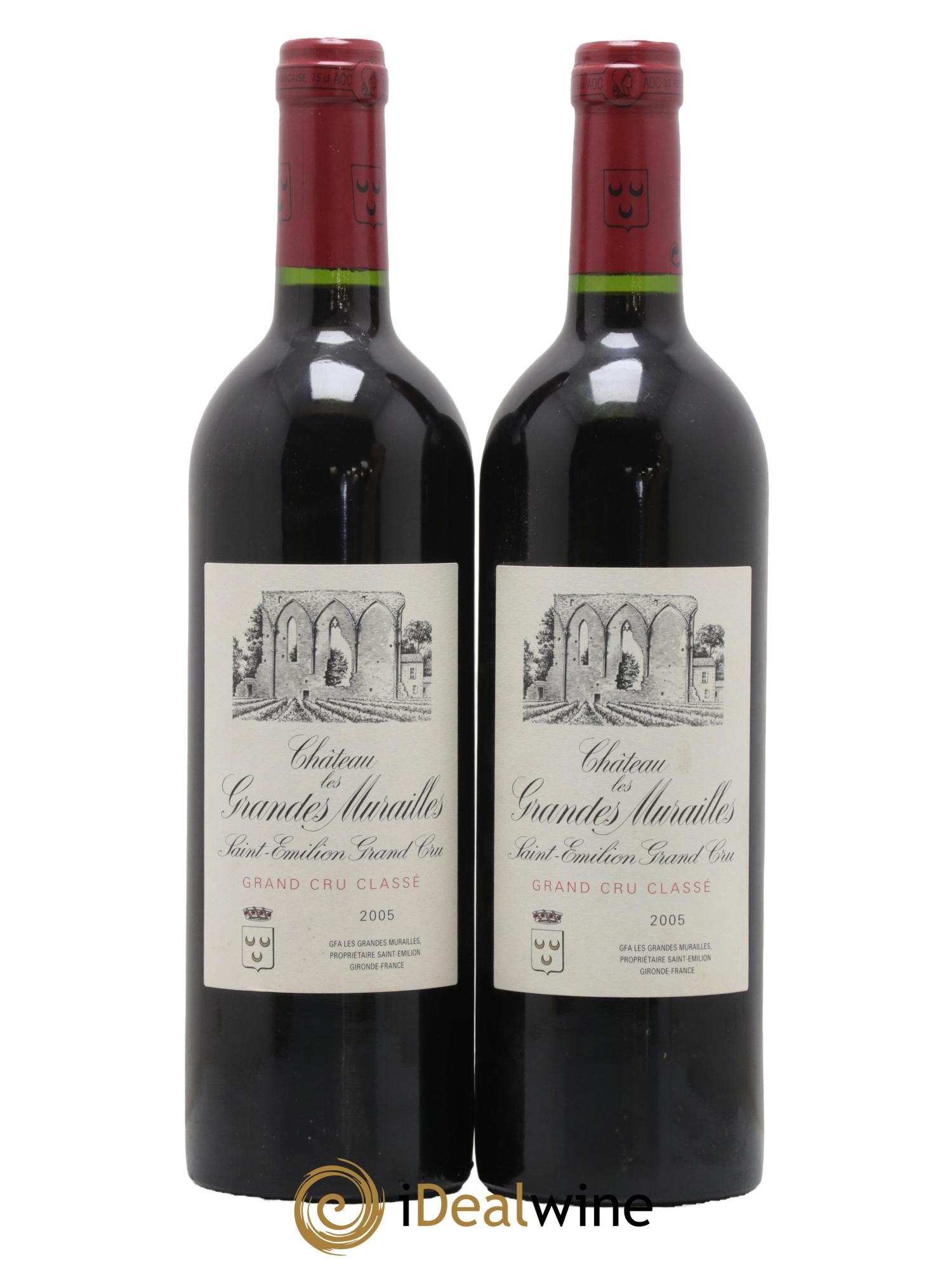 Château les Grandes Murailles Grand Cru Classé 2005 - Lot de 2 bouteilles - 0