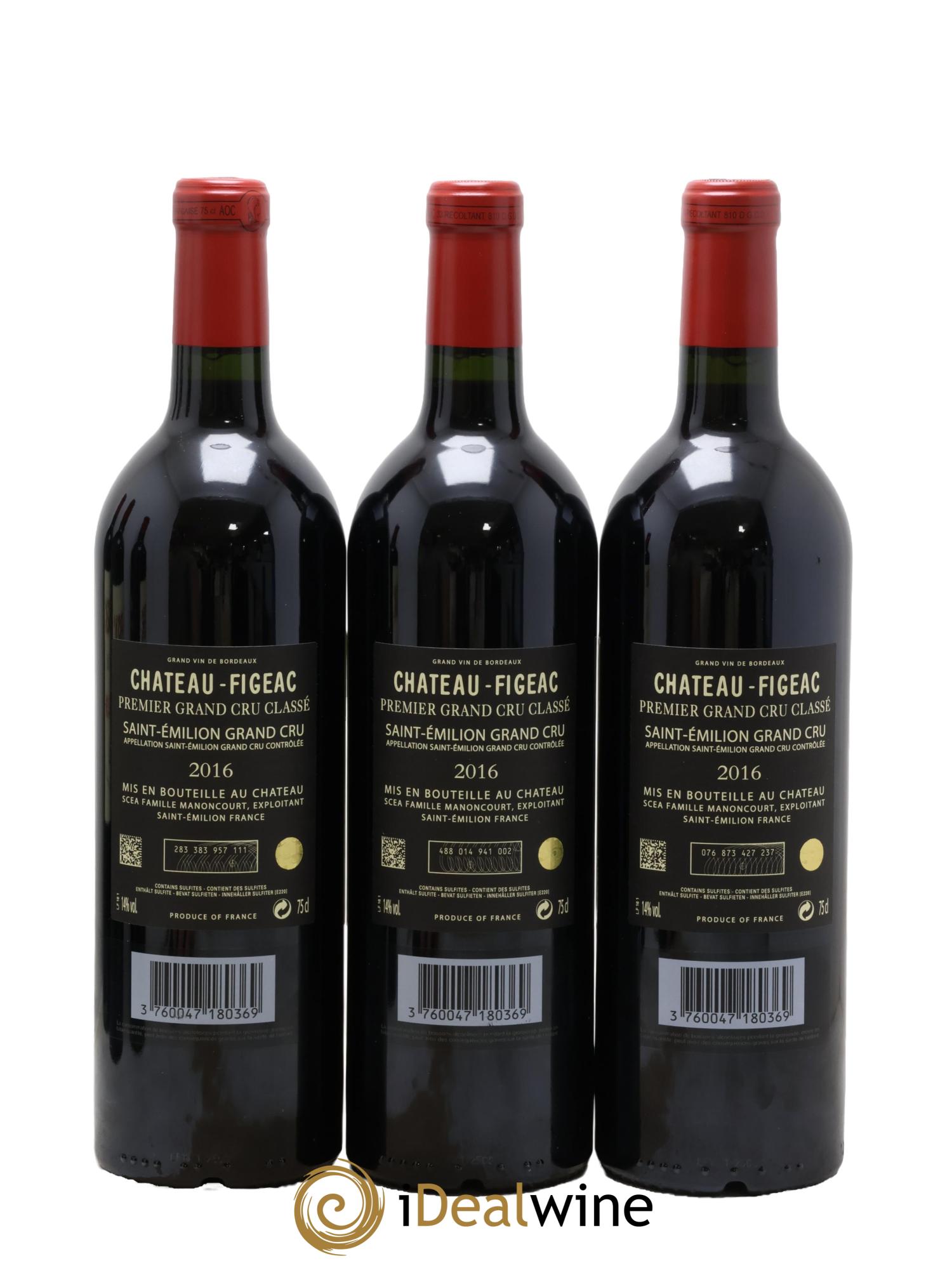 Château Figeac 1er Grand Cru Classé A 2016 - Lot of 6 bottles - 2