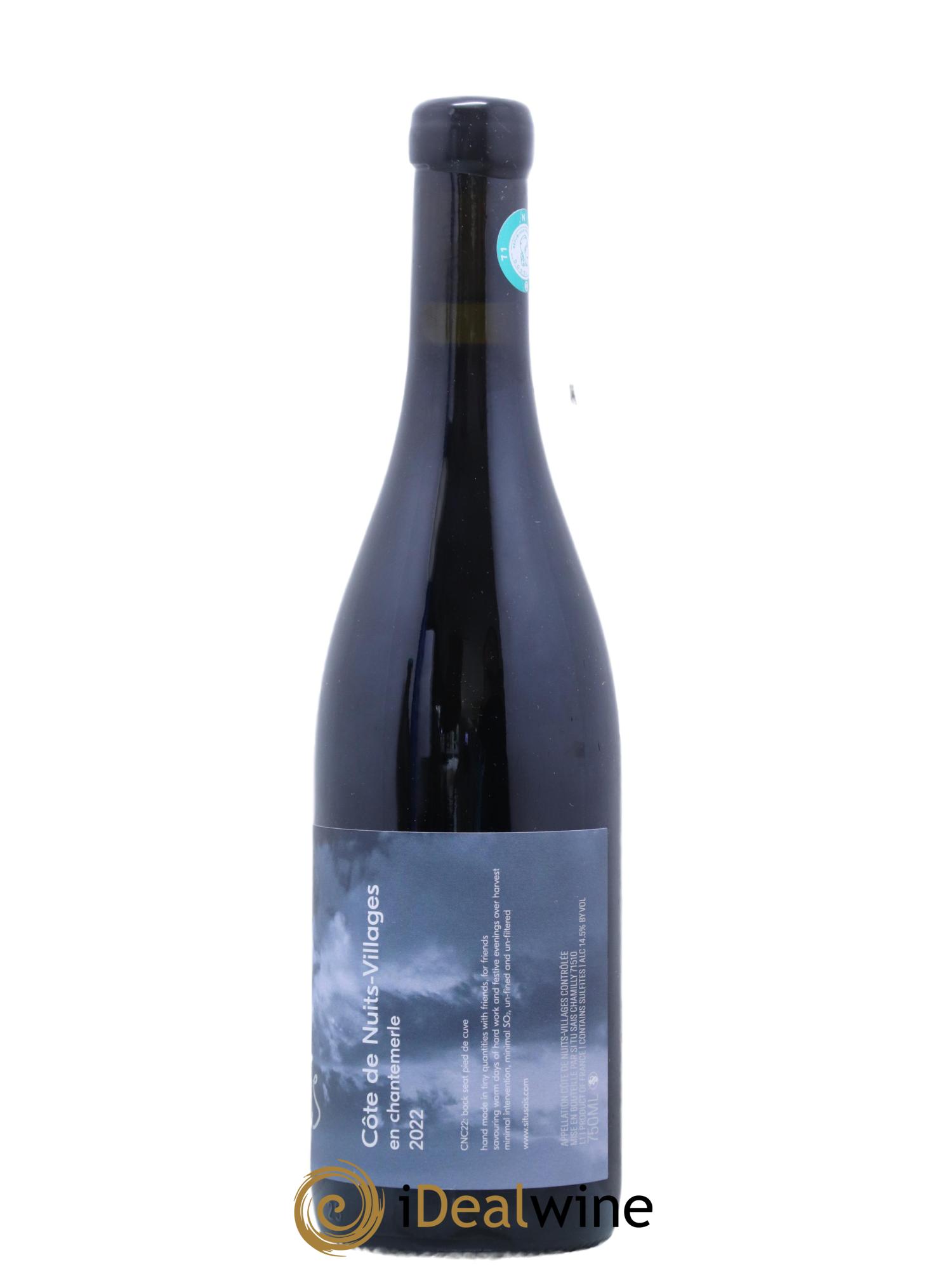 Côte de Nuits-Villages En Chantemerle Si Tu Sais 2022 - Lot de 1 bouteille - 1