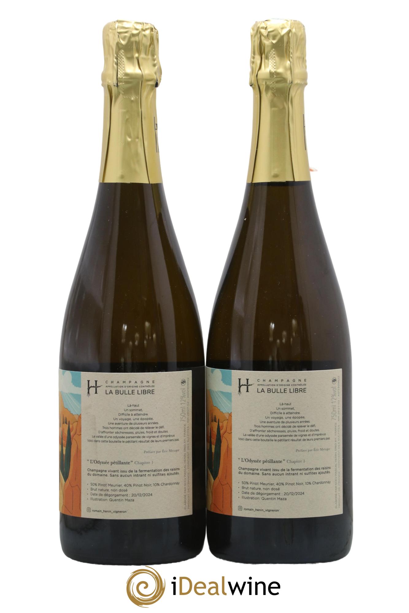 L'Odyssée Pétillante Chapitre 1 Romain Henin - Lot de 2 bouteilles - 1