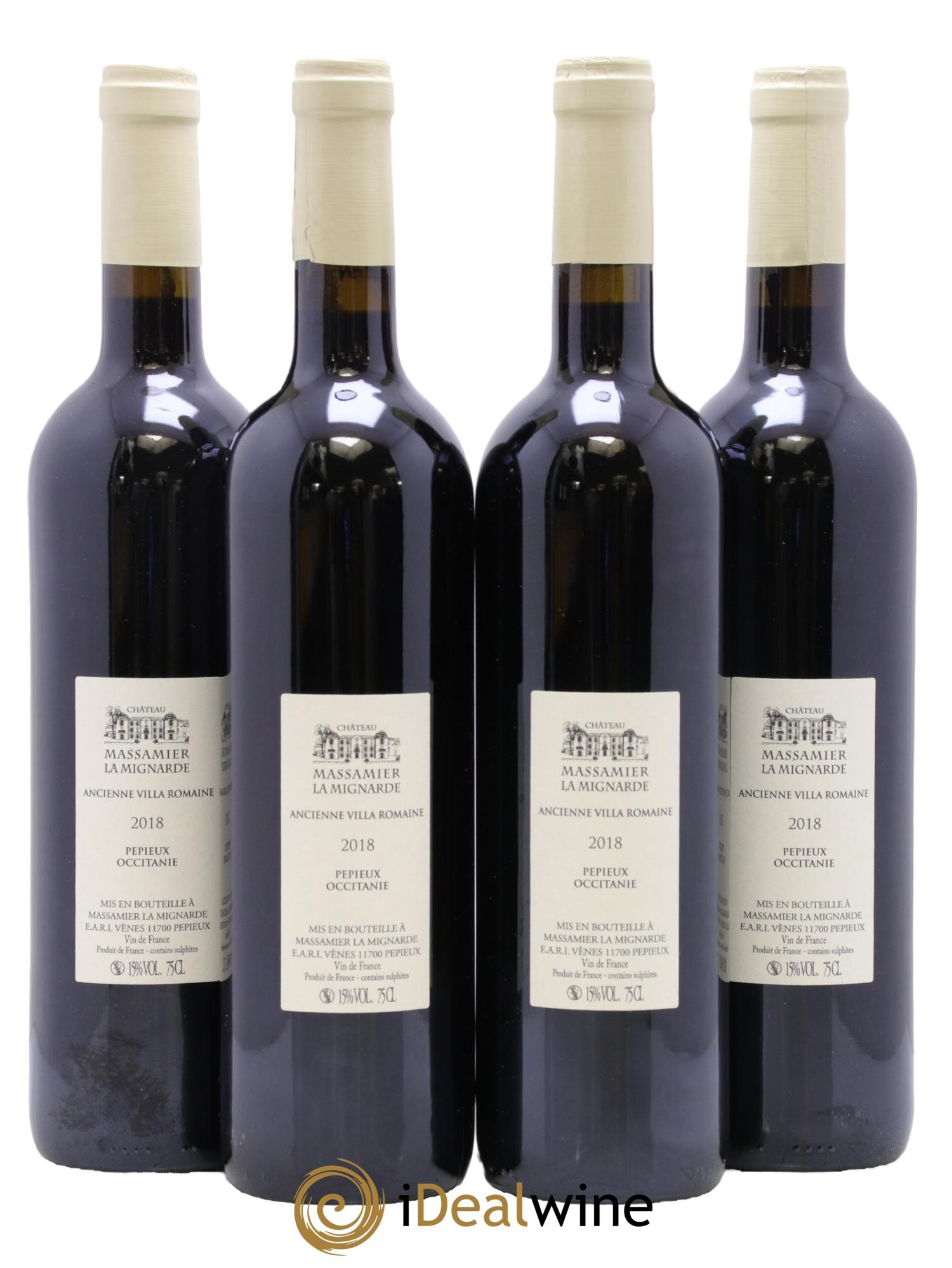 Vin de France Massamier La Mignarde Garouilhas 2018 - Lot de 4 bouteilles - 1