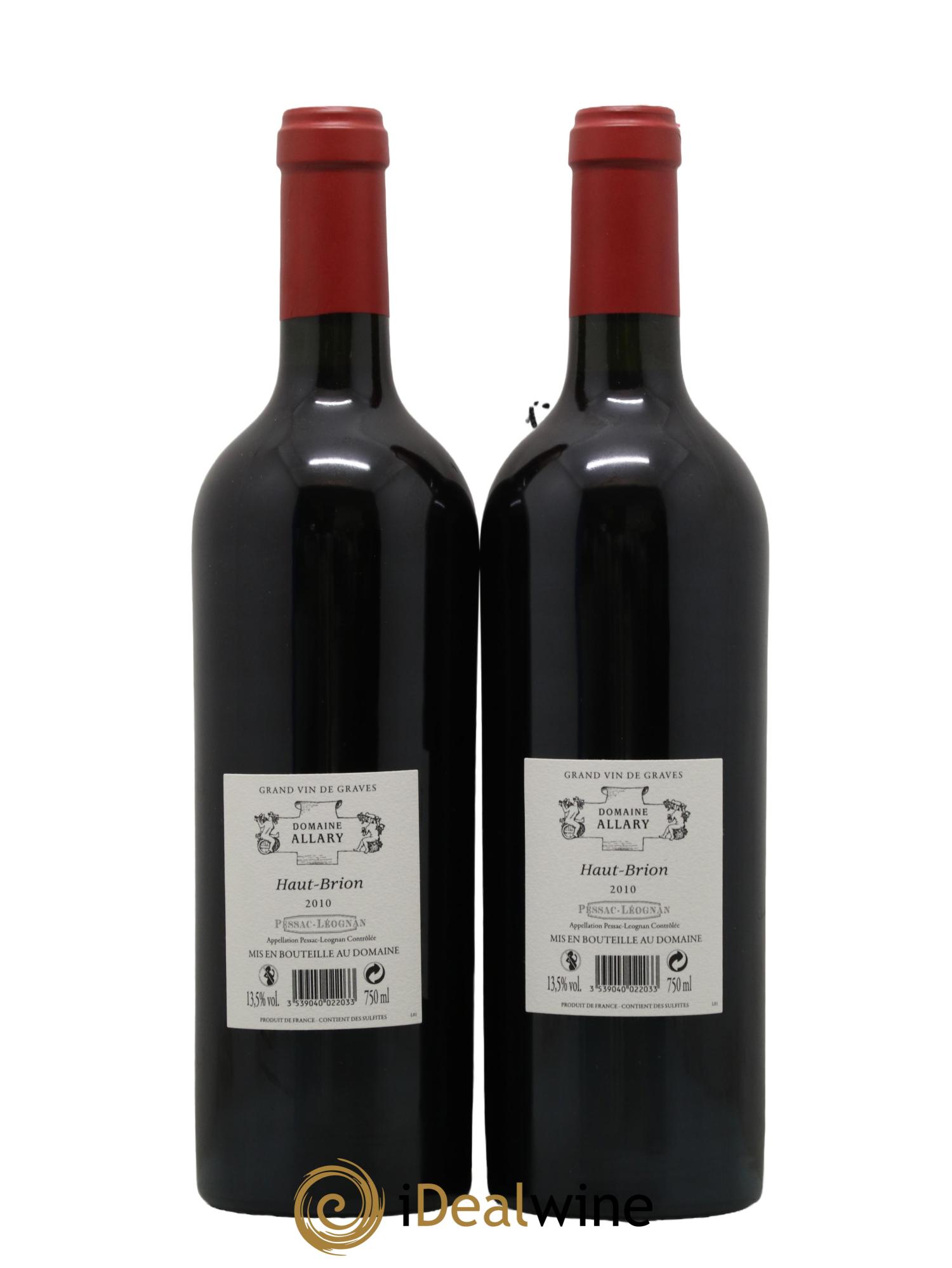 Domaine Allary Haut-Brion 2010 - Lot de 2 bouteilles - 1