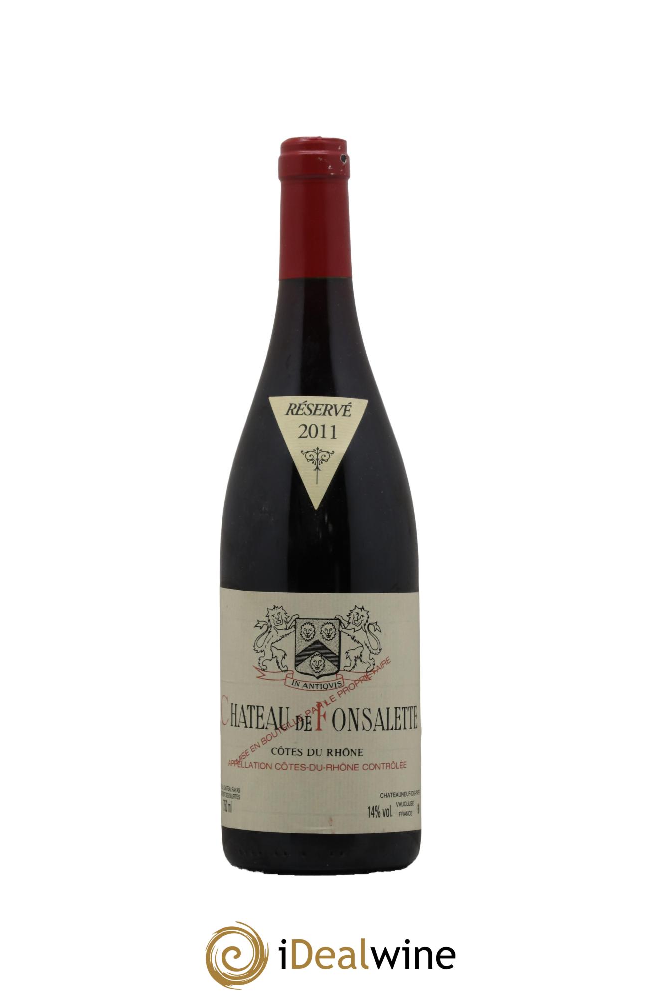 Côtes-du-Rhône Château de Fonsalette Emmanuel Reynaud 2011 - Lot de 1 bouteille - 0