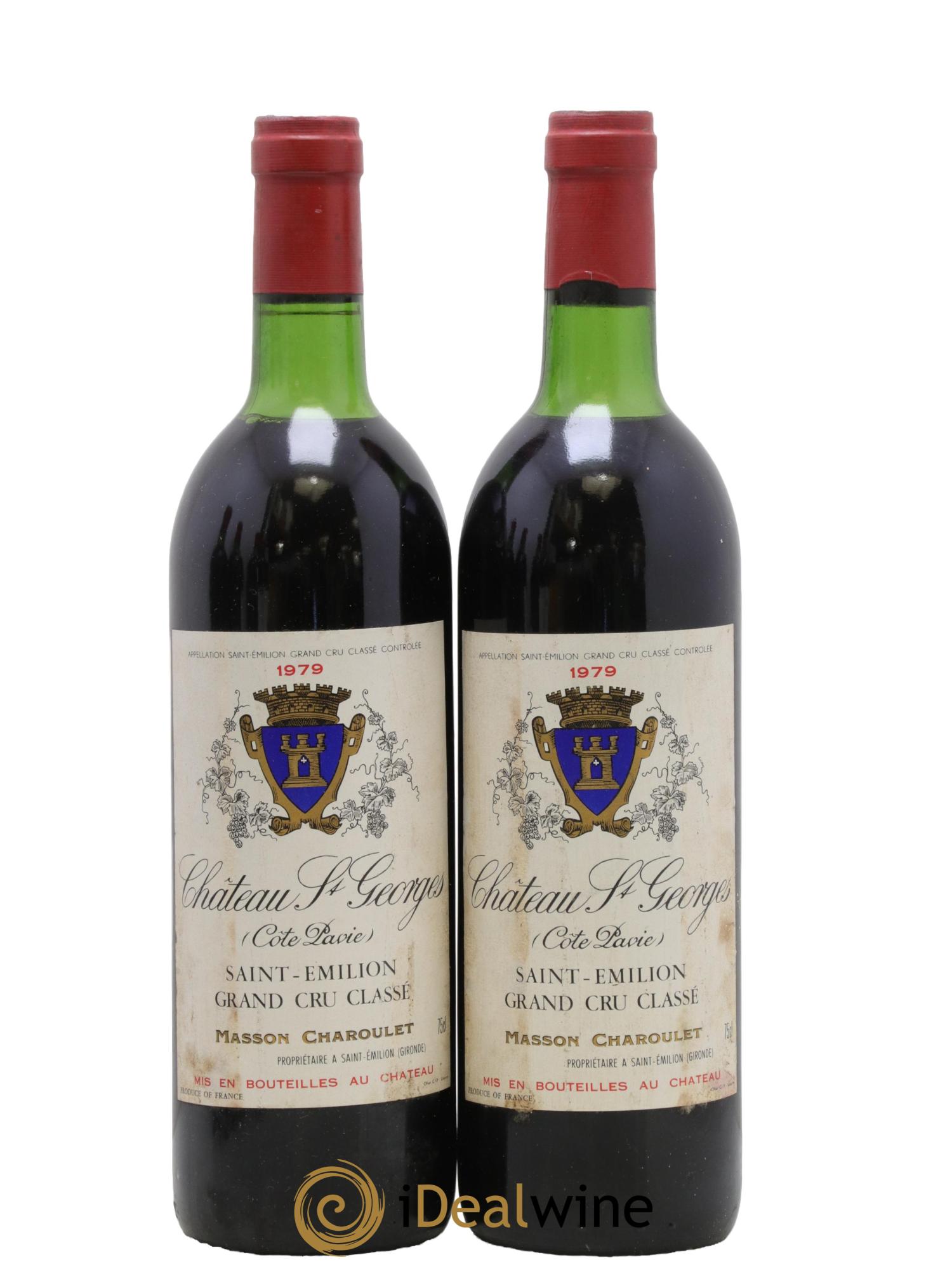 Château Saint-Georges Côte Pavie Grand Cru Classé 1979 - Lot de 2 bouteilles - 0