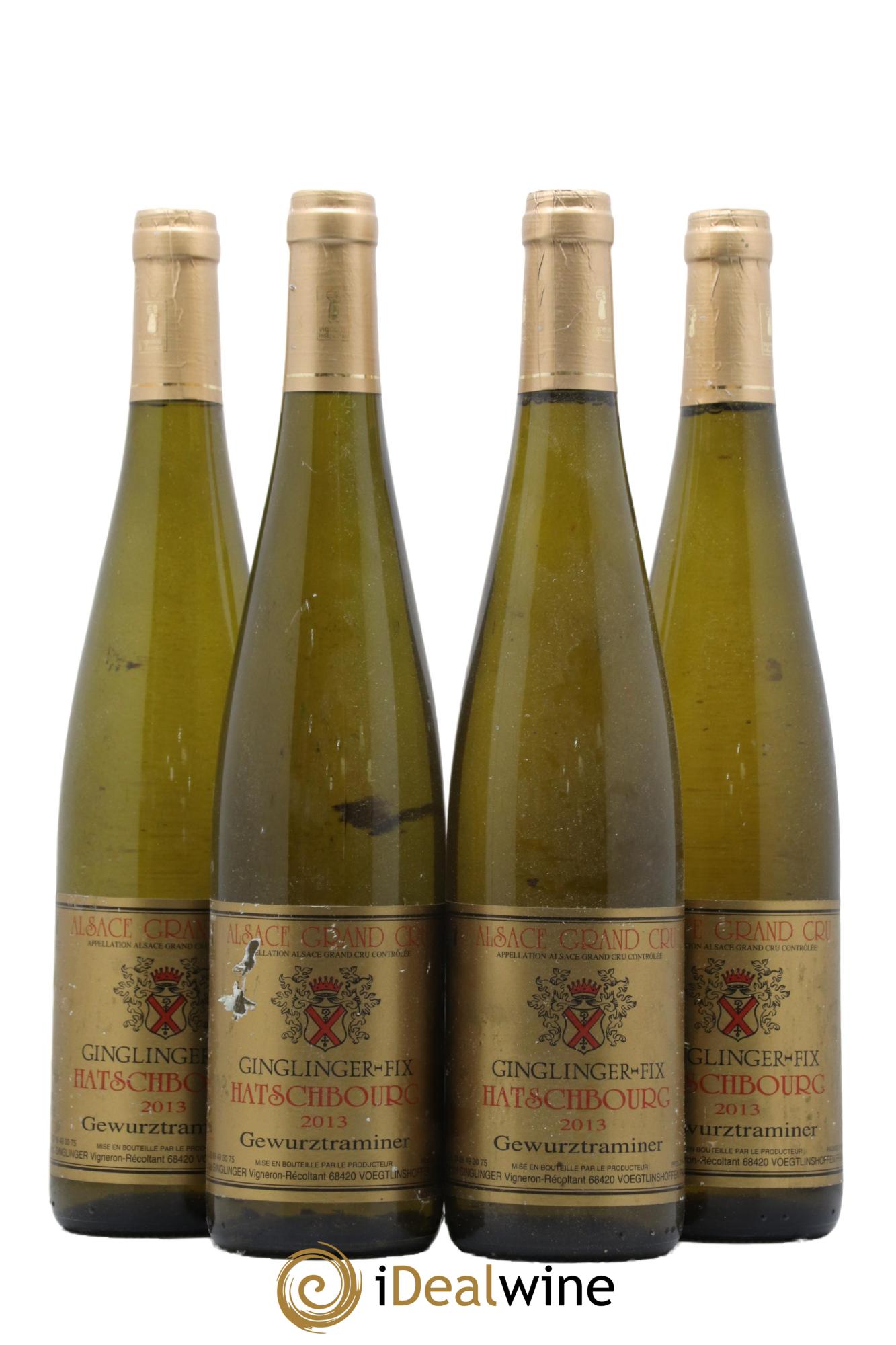 Alsace Grand Cru Gewurztraminer Hatschbourg Andre Ginglinger 2013 - Lot de 4 bouteilles - 0
