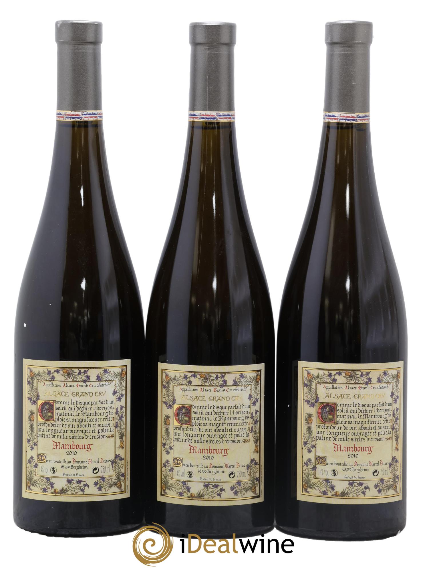 Alsace Grand Cru Mambourg Marcel Deiss (Domaine) 2010 - Lot of 3 bottles - 1