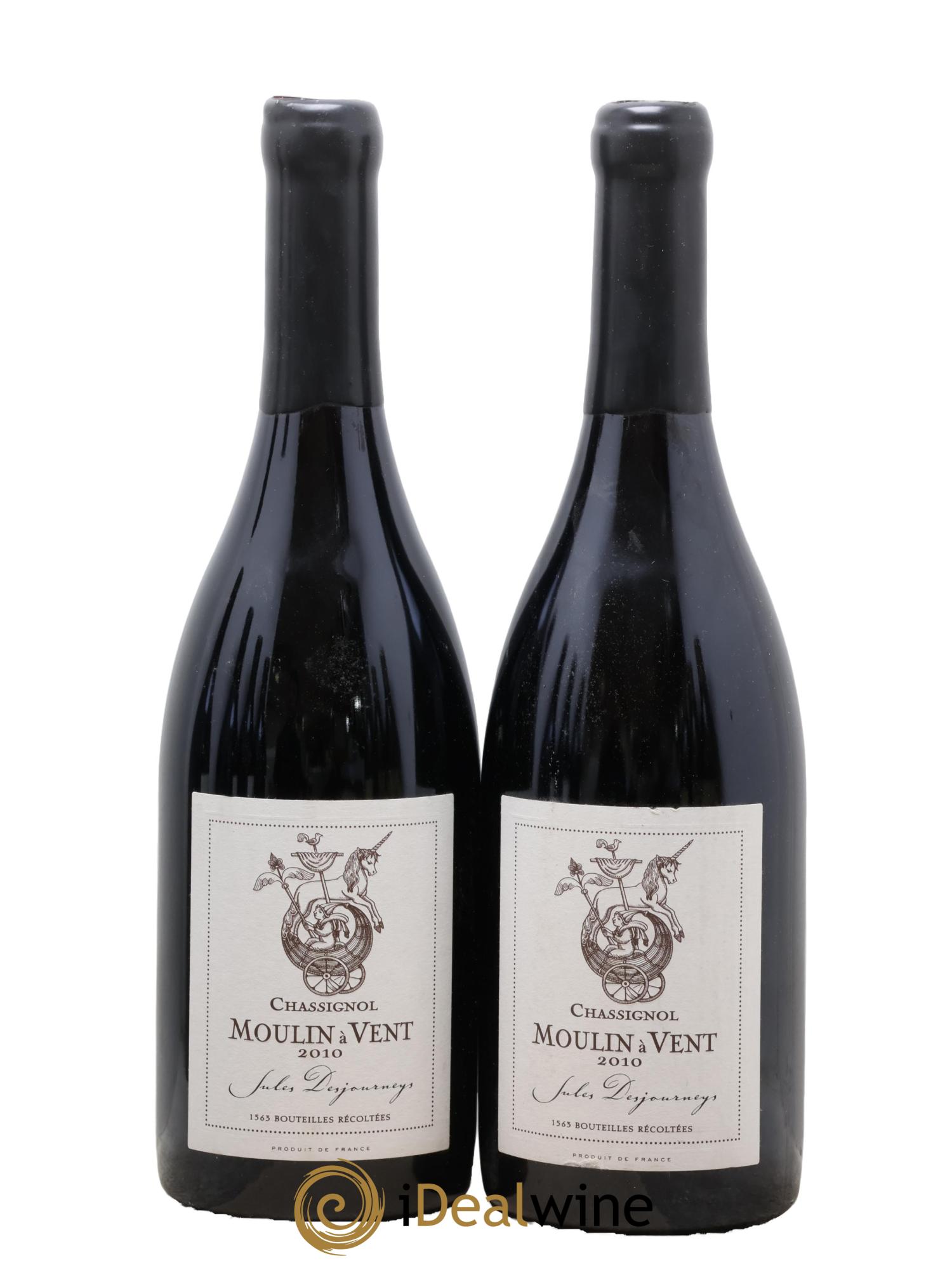 Moulin à Vent Chassignol Jules Desjourneys 2010 - Lotto di 2 bottiglie - 0