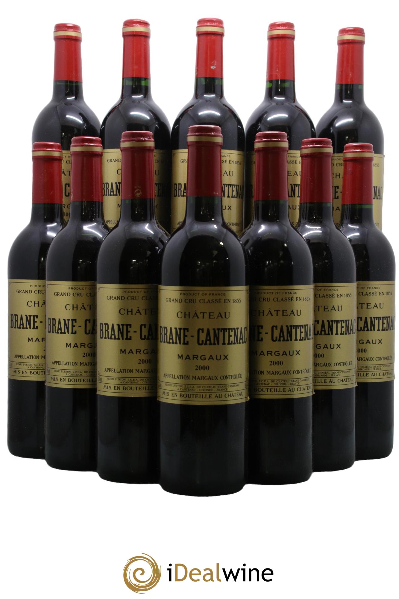 Château Brane Cantenac 2ème Grand Cru Classé 2000 - Lot de 12 bouteilles - 0
