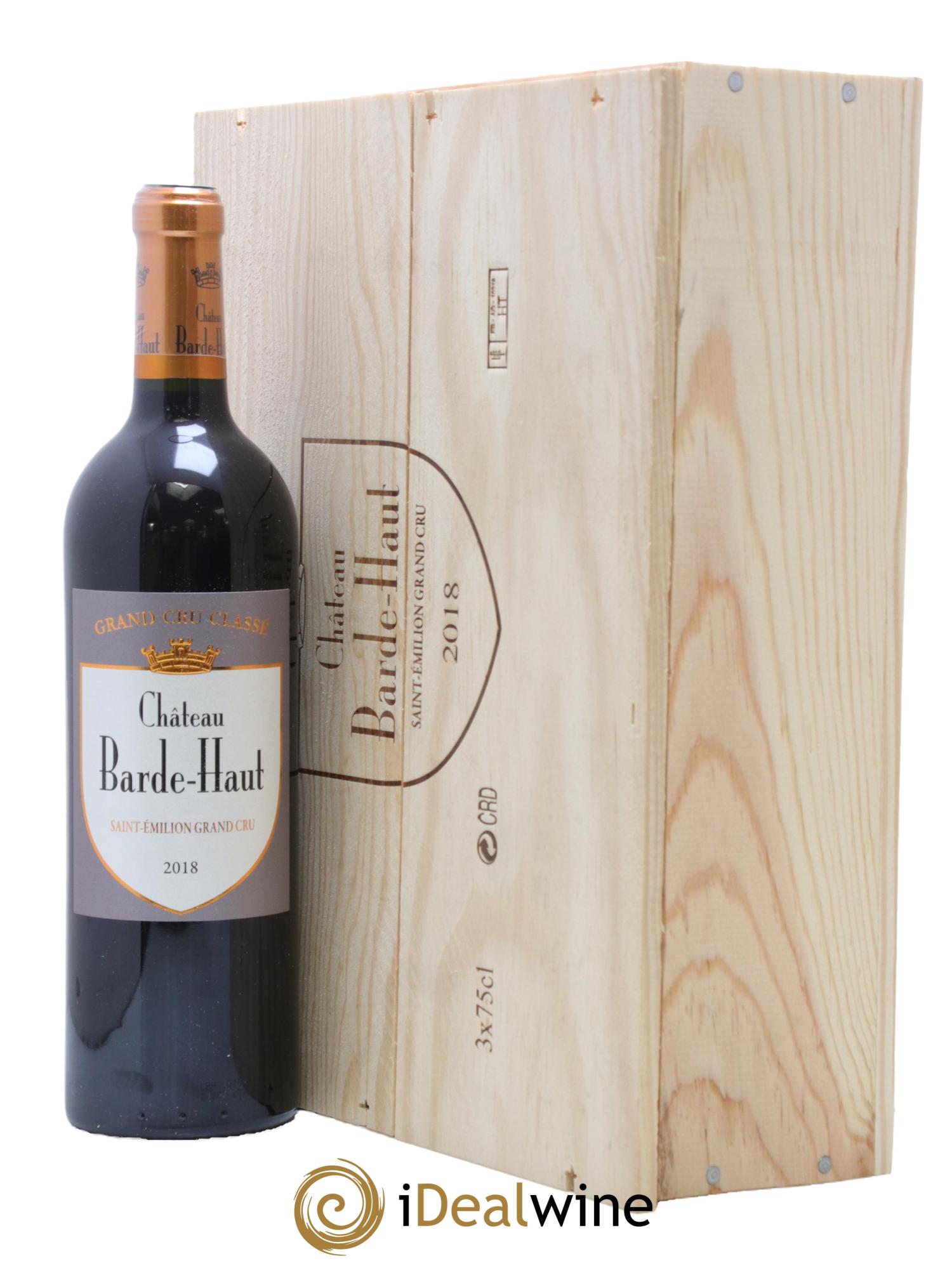 Château Barde Haut Grand Cru Classé 2018 - Lotto di 3 bottiglie - 1