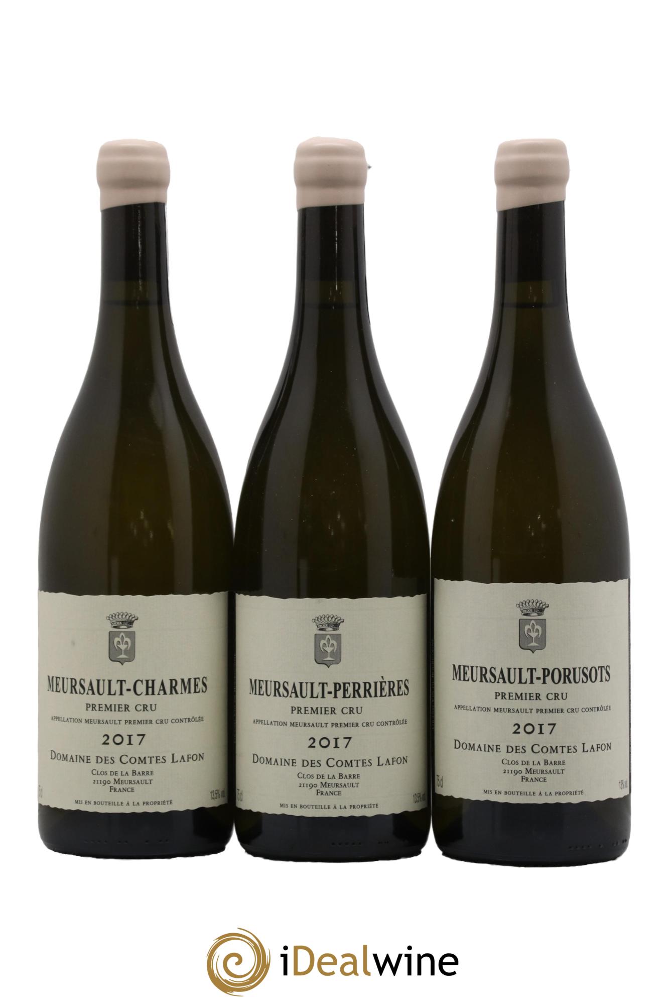 Meursault 1er Cru Caisse Prestige 6 Climats Comtes Lafon (Domaine des) 2017 - Lotto di 6 bottiglie - 2