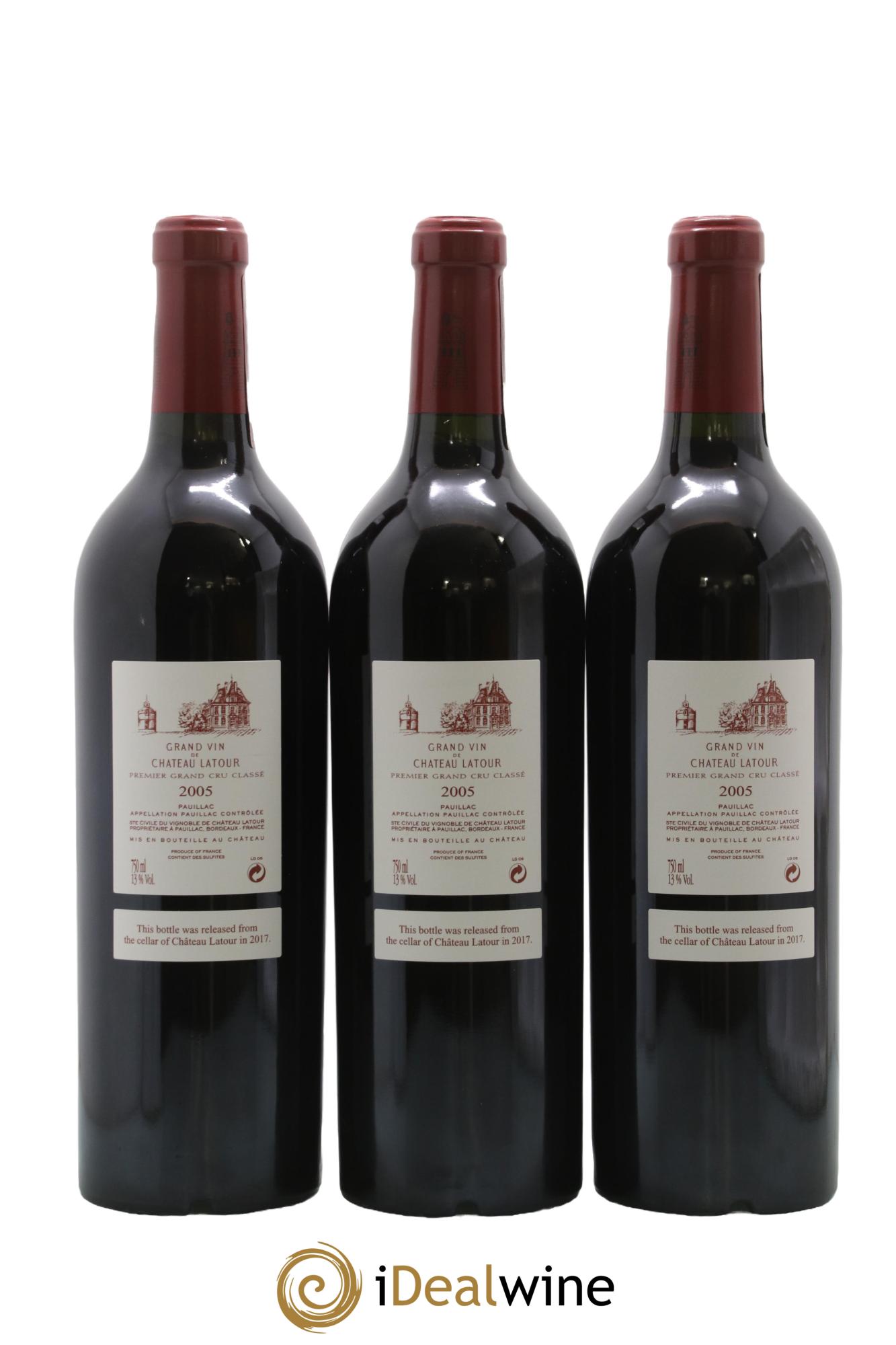 Château Latour 1er Grand Cru Classé 2005 - Lotto di 3 bottiglie - 1
