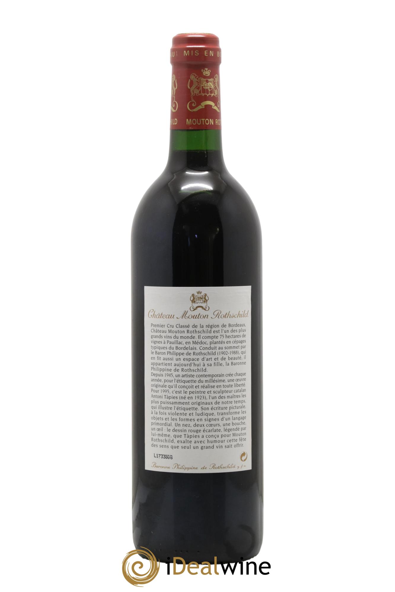 Château Mouton Rothschild 1er Grand Cru Classé 1995 - Lot of 1 bottle - 1