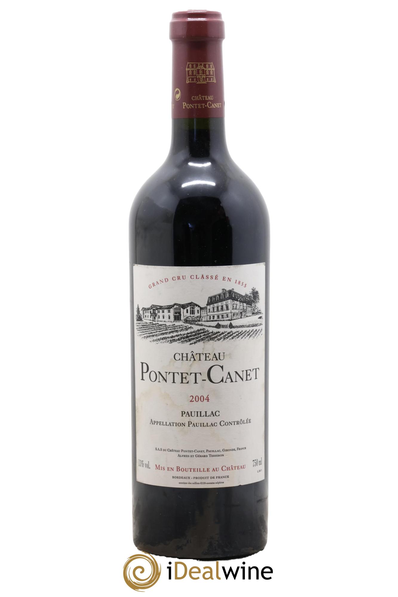Château Pontet Canet 5ème Grand Cru Classé 2004 - Posten von 1 Flasche - 0