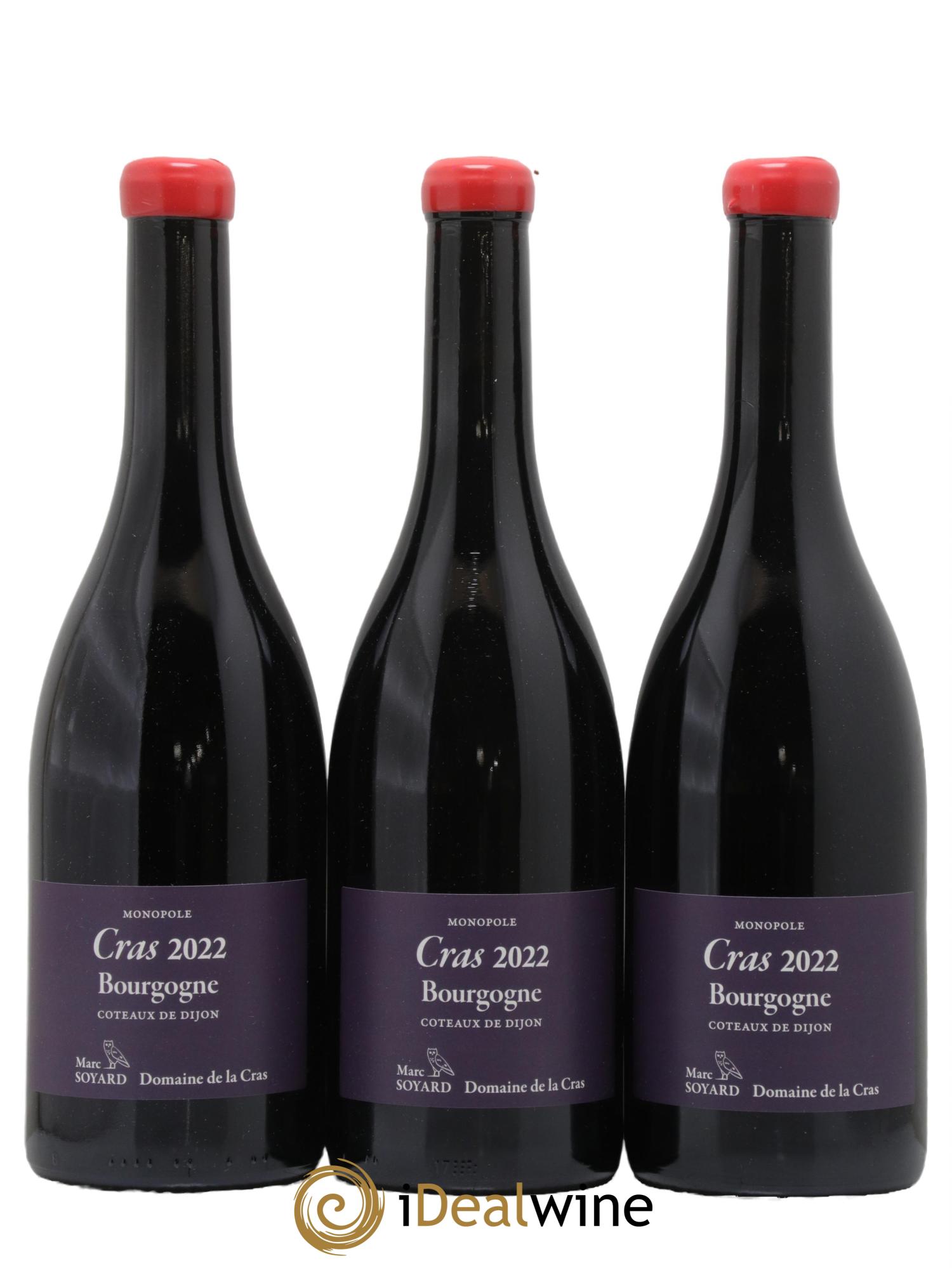 Coteaux de Dijon Domaine de la Cras - Marc Soyard 2022 - Lot de 3 bouteilles - 0