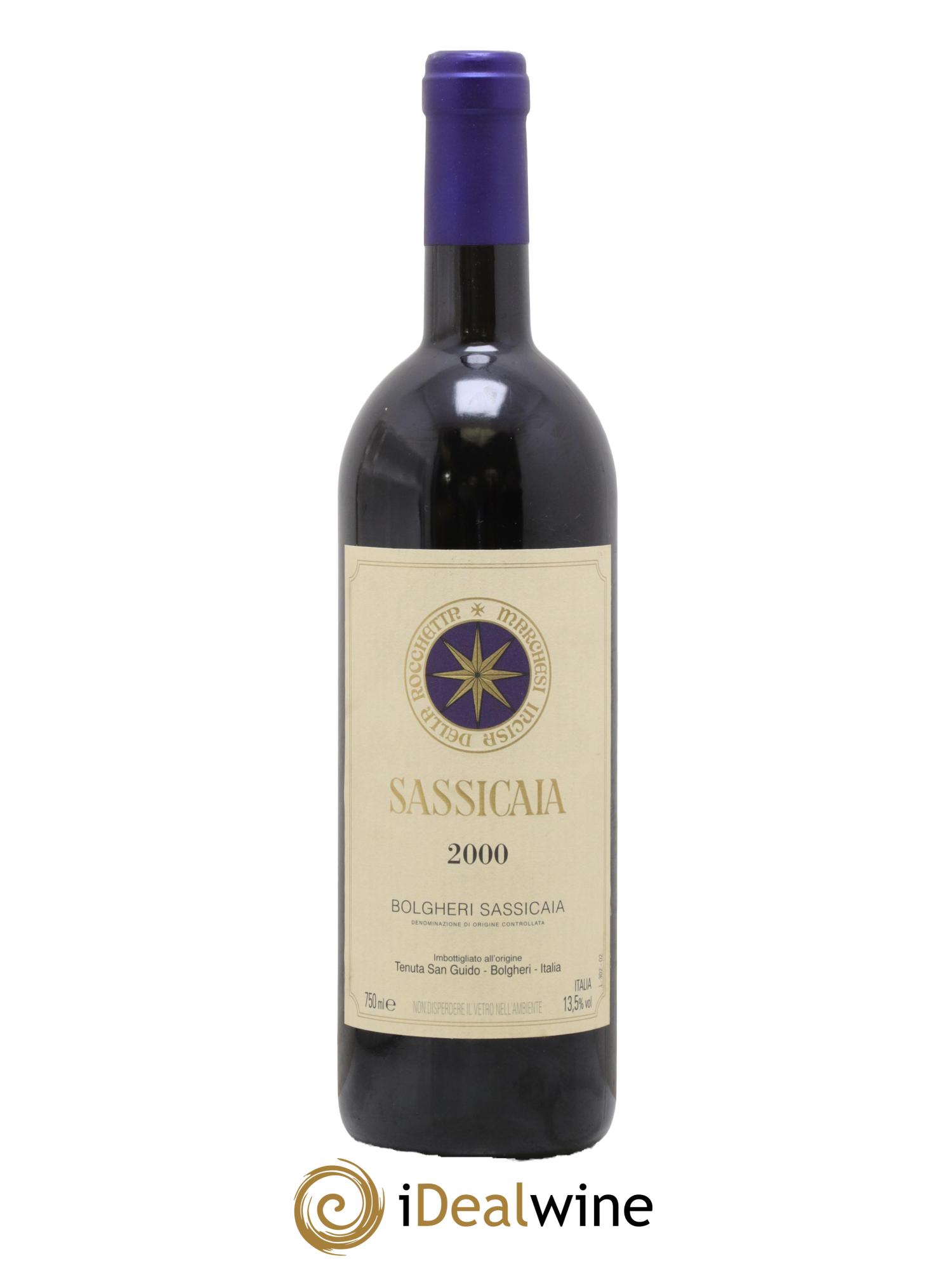 Bolgheri DOC Sassicaia Tenuta San Guido 2000 - Lot of 1 bottle - 0