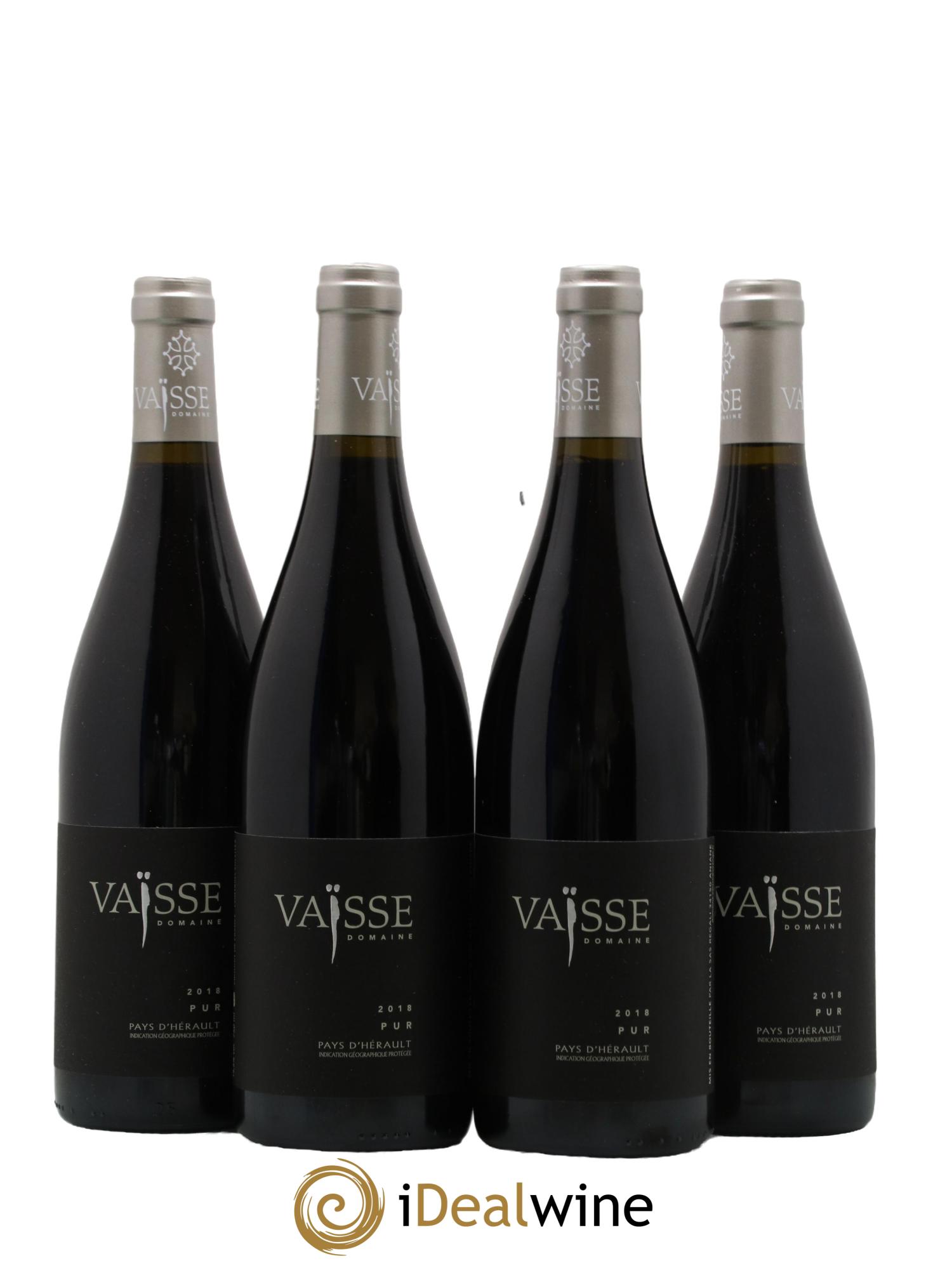 Pays d'Hérault Pur Vaisse (Domaine) 2018 - Lot de 4 bouteilles - 0