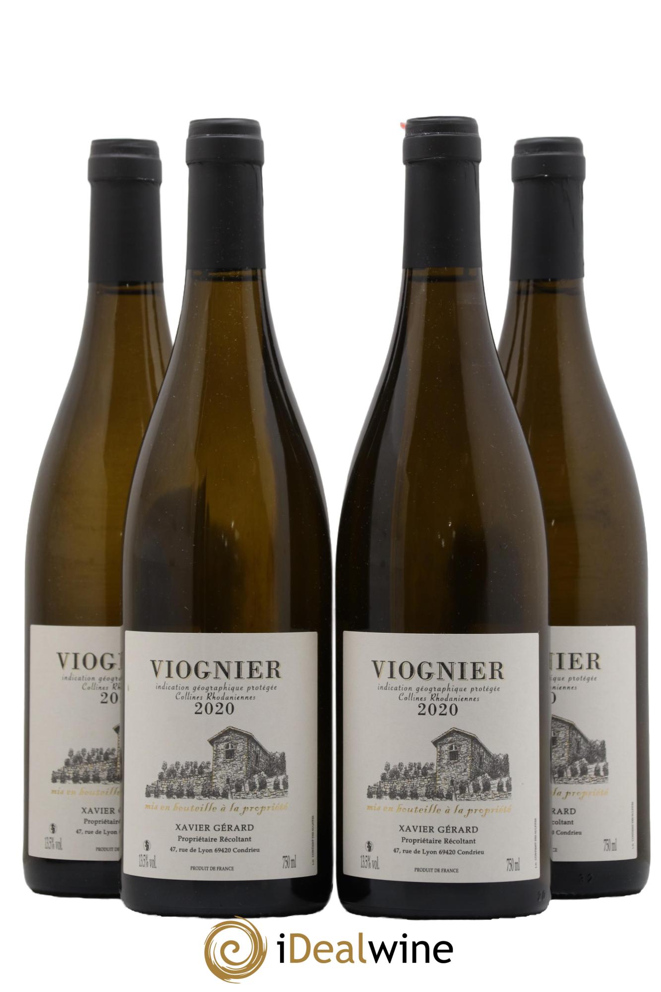 Collines Rhodaniennes Viognier Domaine Xavier Gerard 2020 - Lot de 4 bouteilles - 0
