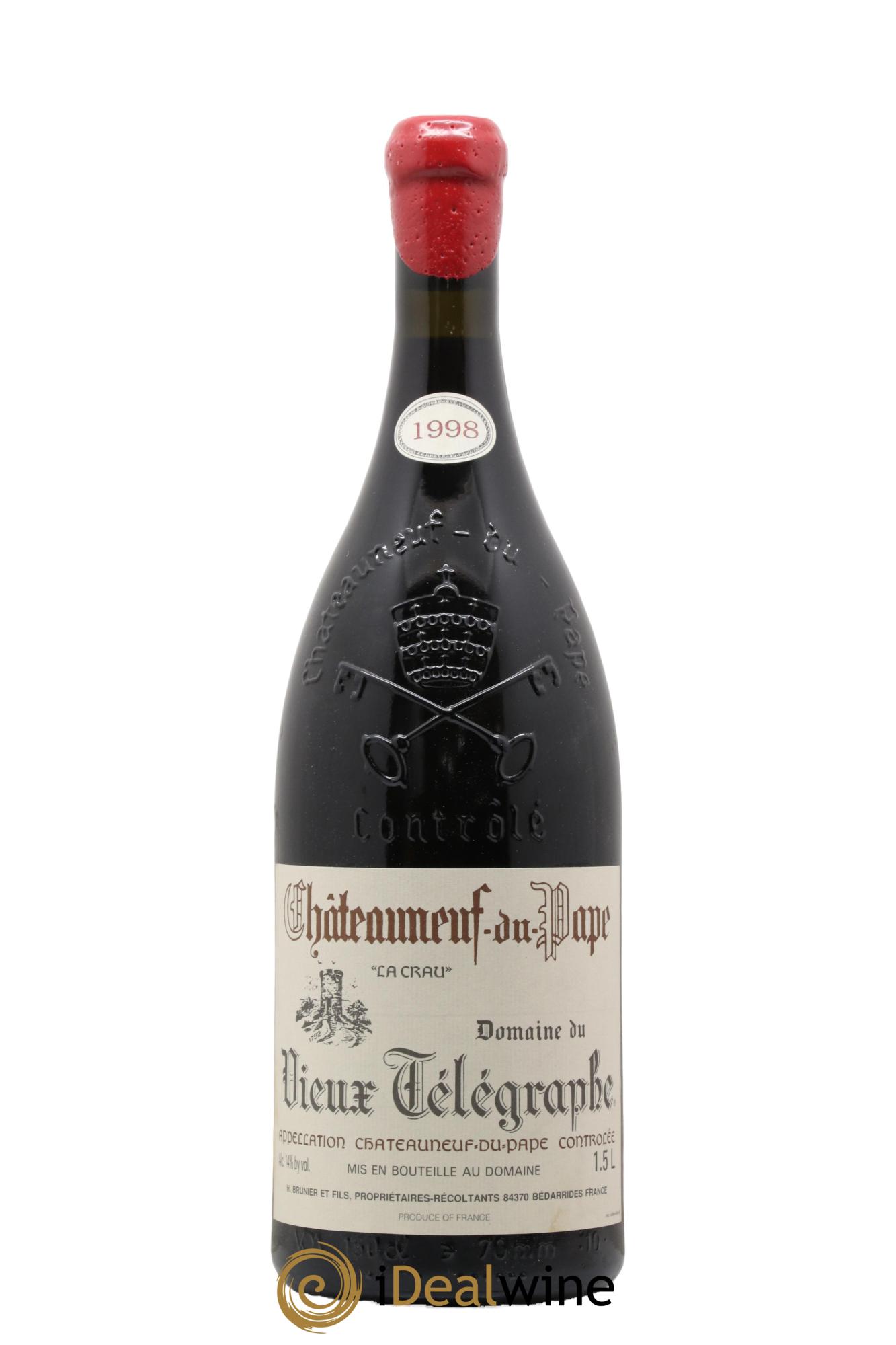 Châteauneuf-du-Pape Vieux Télégraphe (Domaine du) Vignobles Brunier 1998 - Lot de 1 magnum - 0