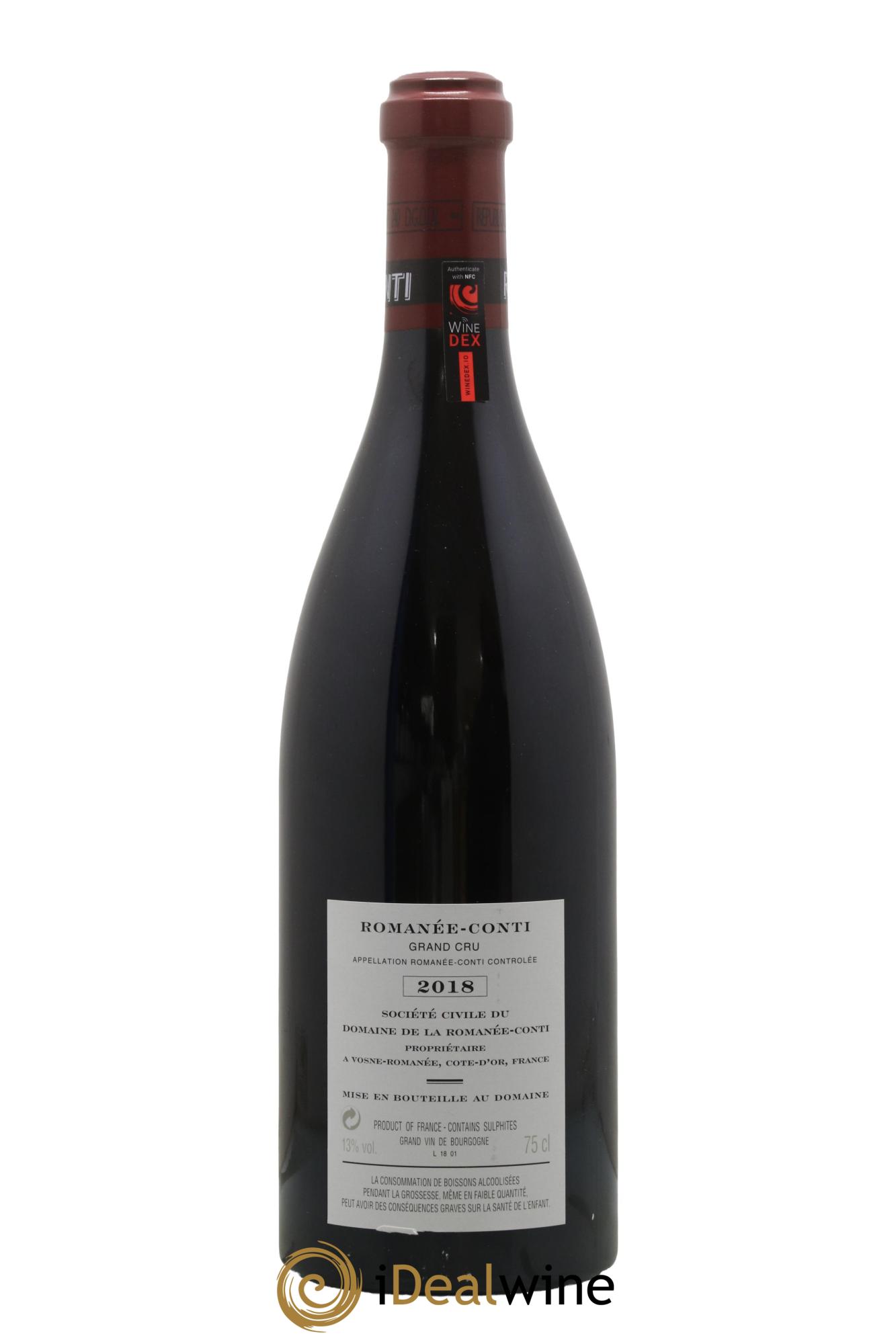 Romanée-Conti Grand Cru Domaine de la Romanée-Conti 2018 - Lotto di 1 bottiglia - 1