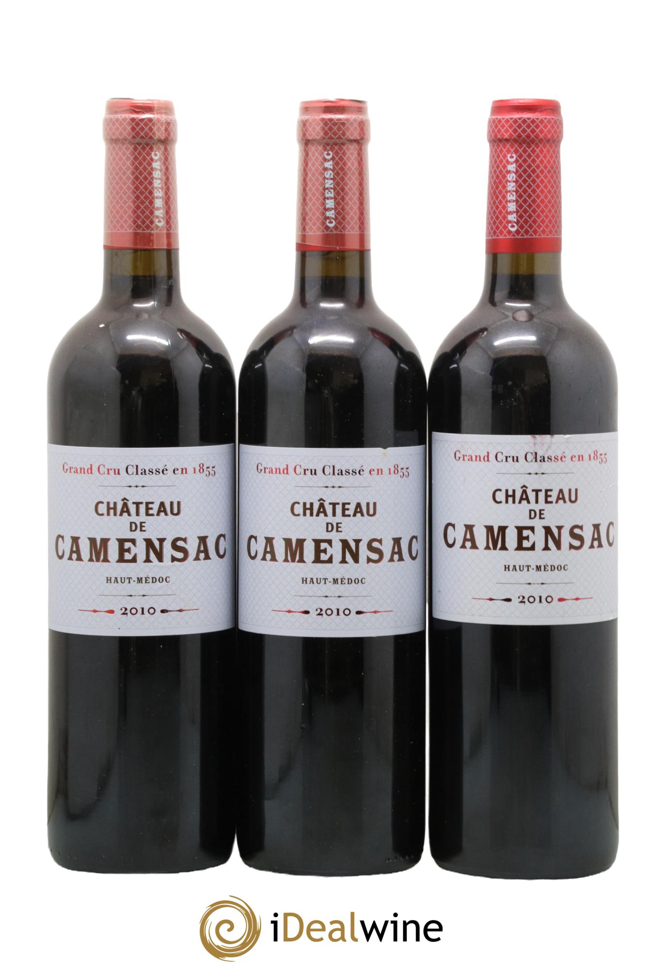 Château Camensac 5ème Grand Cru Classé 2010 - Lot de 3 bouteilles - 0