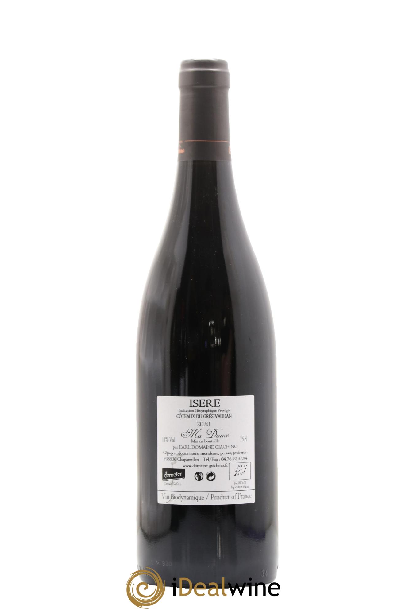 Vin de France Ma Douce Giachino 2020 - Lot de 1 bouteille - 1