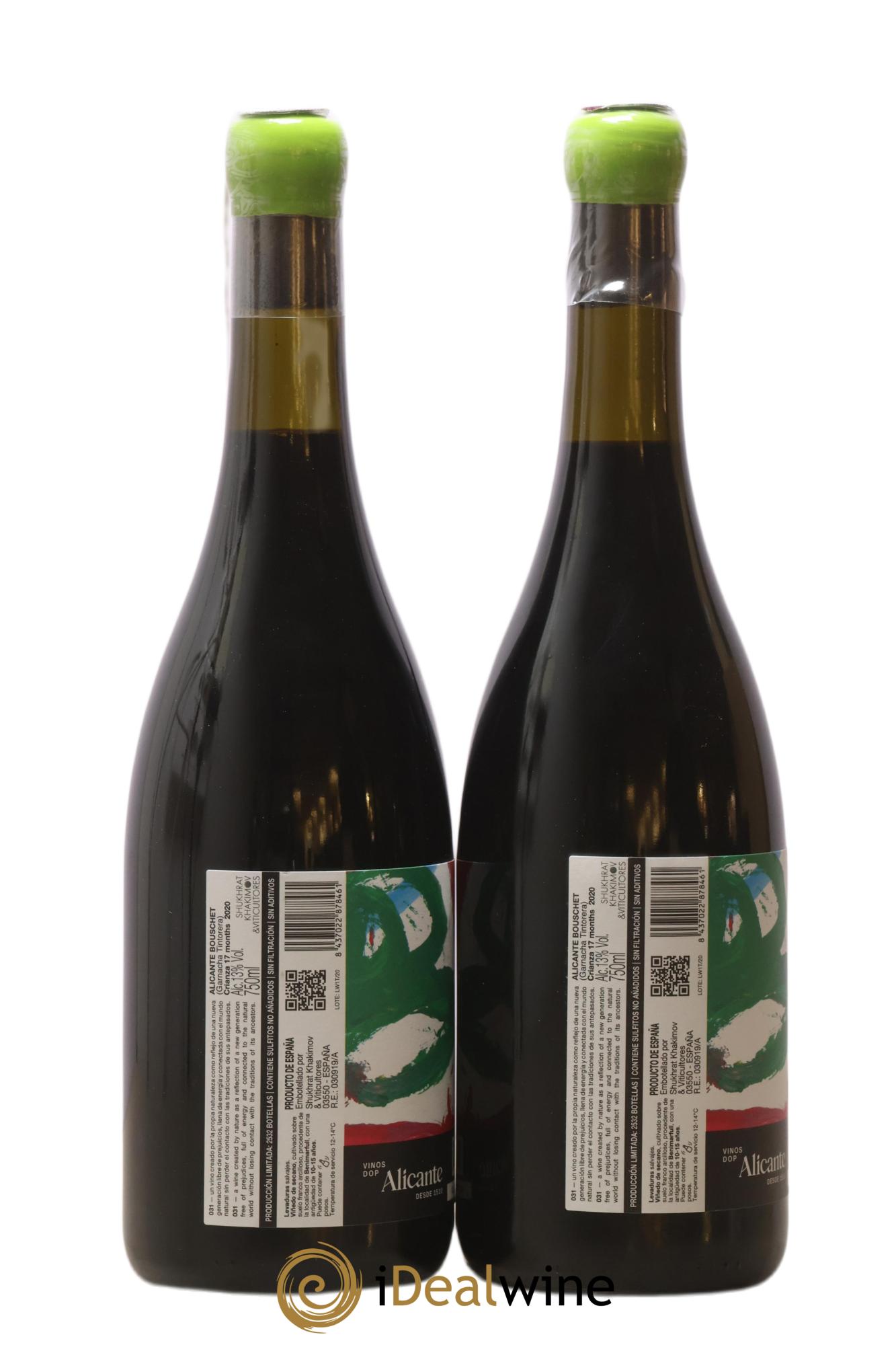 Espagne Alicante Bouschet 031 Shukhrat Khakimov 2020 - Lot of 2 bottles - 1