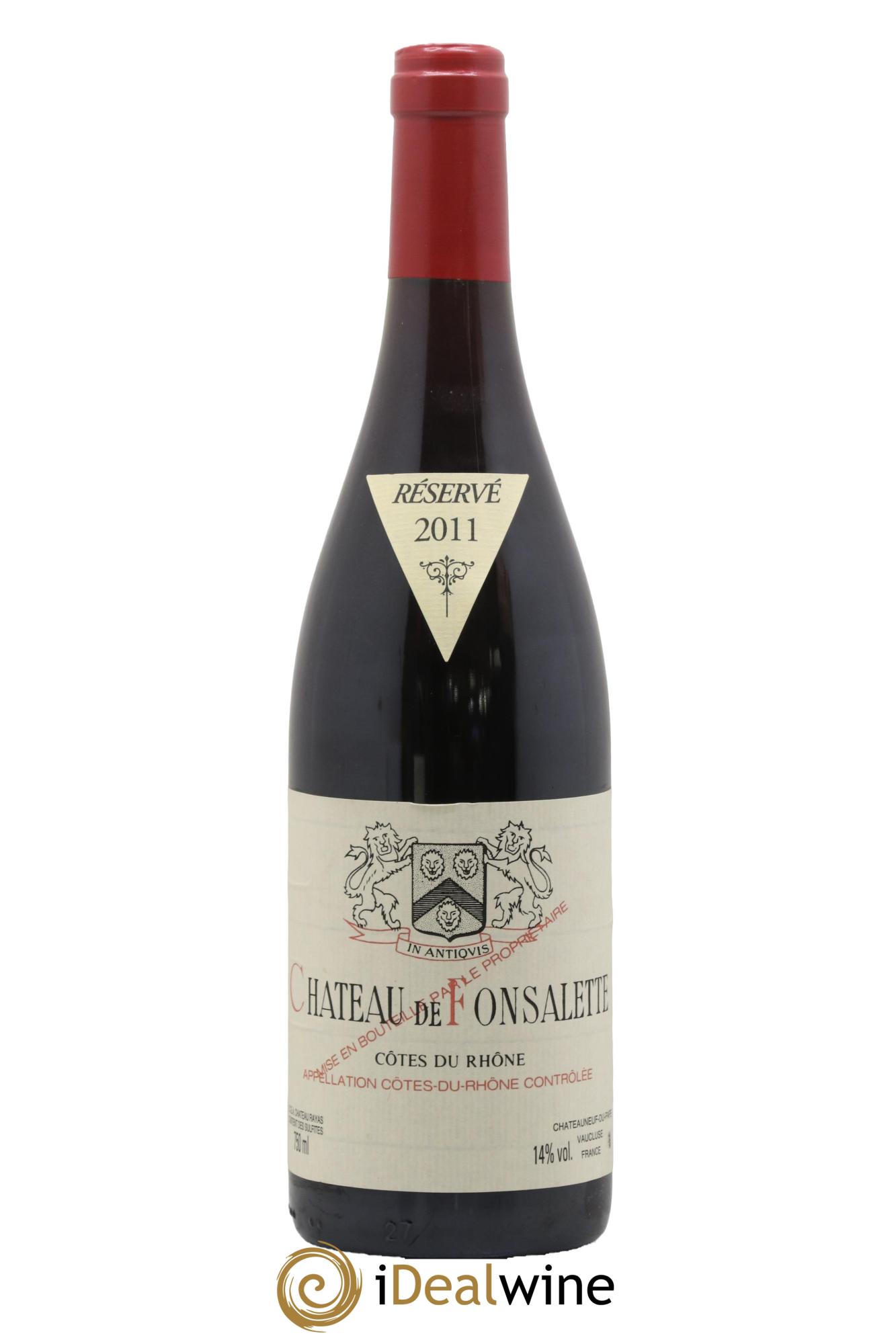 Côtes-du-Rhône Château de Fonsalette Emmanuel Reynaud 2011 - Lot de 1 bouteille - 0