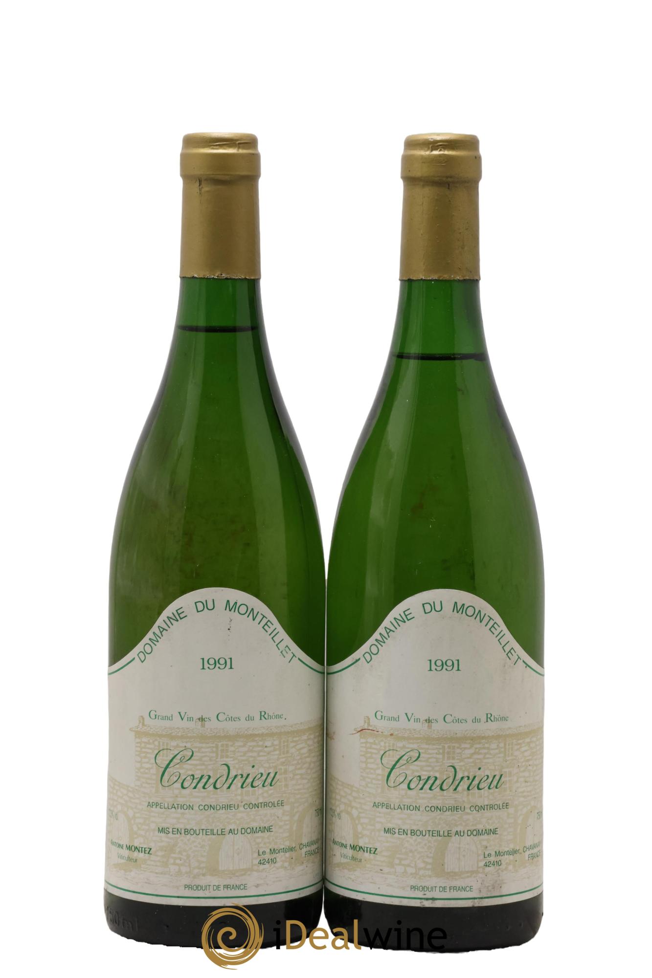 Condrieu Domaine du Monteillet Antoine Montez 1991 - Lot of 2 bottles - 0