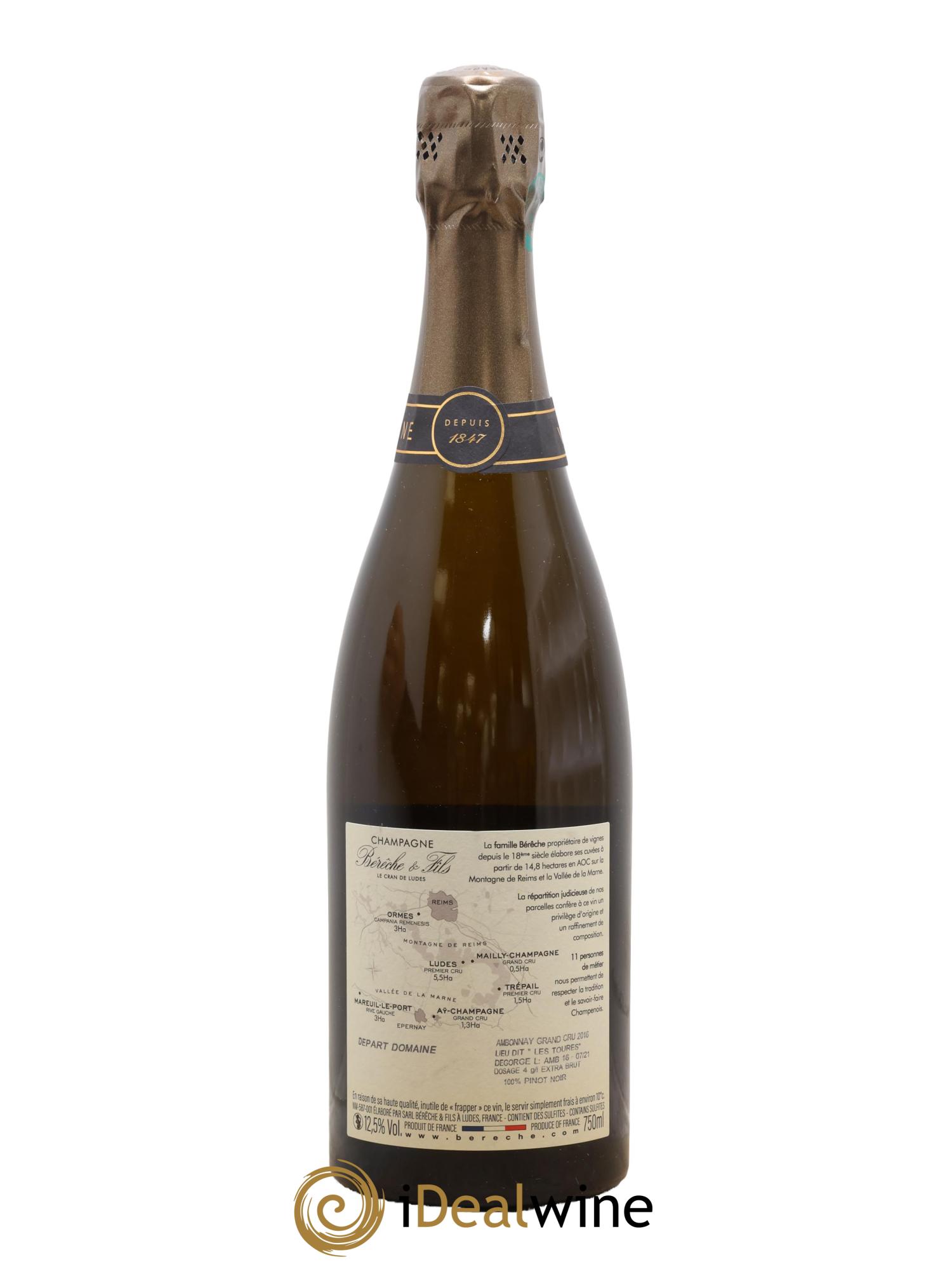 Ambonnay Grand Cru Extra-Brut Bérêche et Fils 2016 - Lot de 1 bouteille - 1
