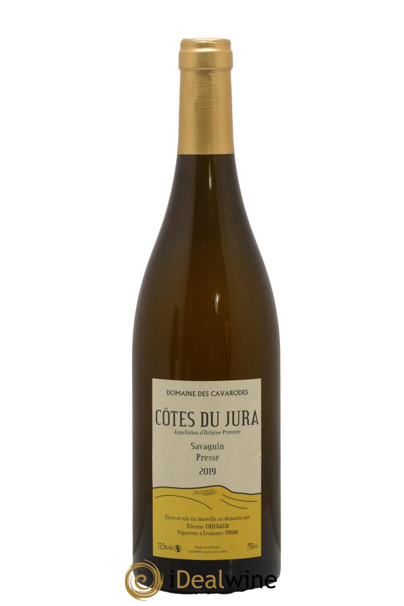 Côtes du Jura Savagnin pressé Cavarodes (Domaine des) - Etienne Thiébaud 2019 - Lot de 1 bouteille - 0