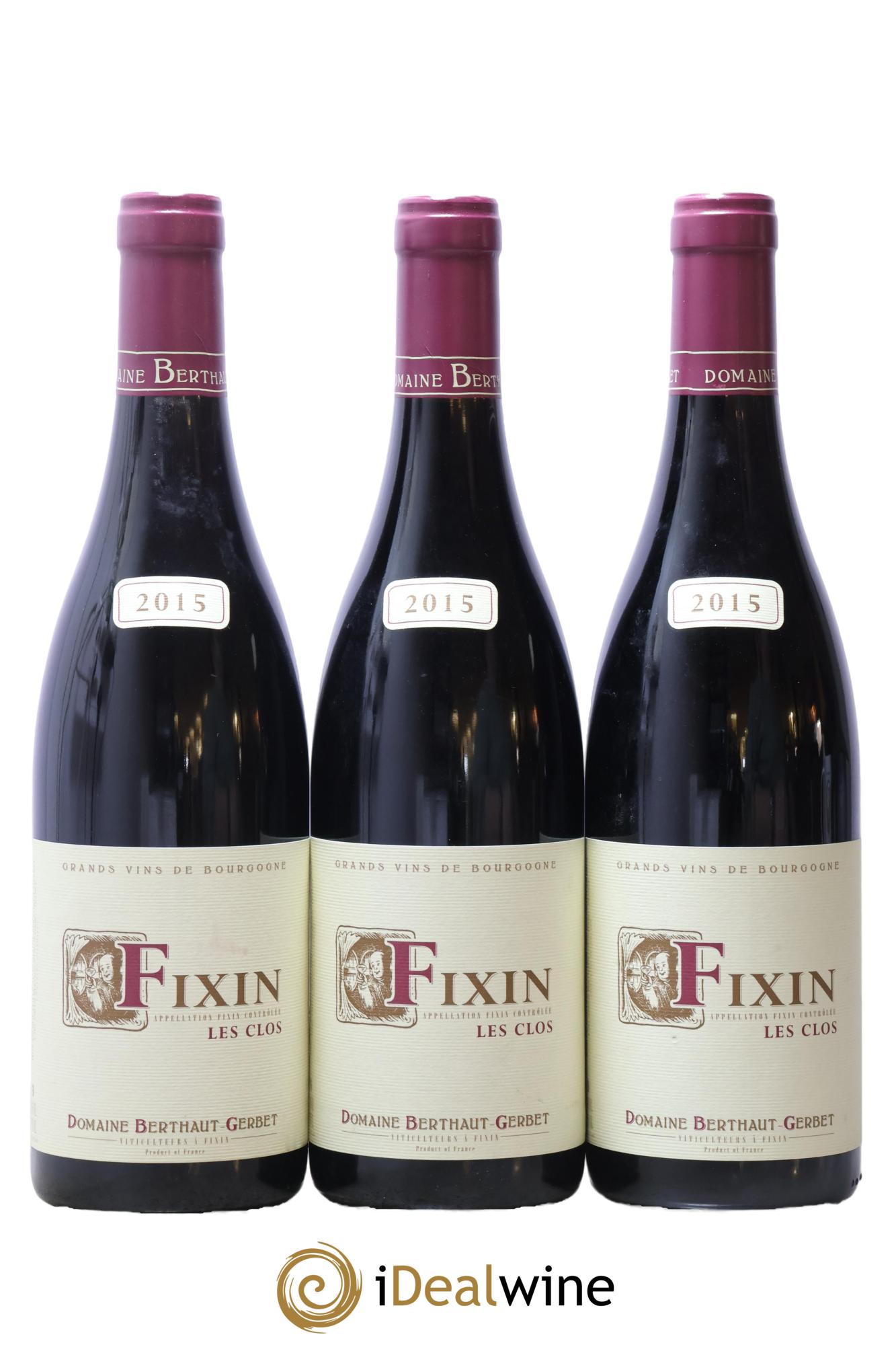 Fixin Les Clos Berthaut Gerbet (Domaine) 2015 - Lotto di 3 bottiglie - 0