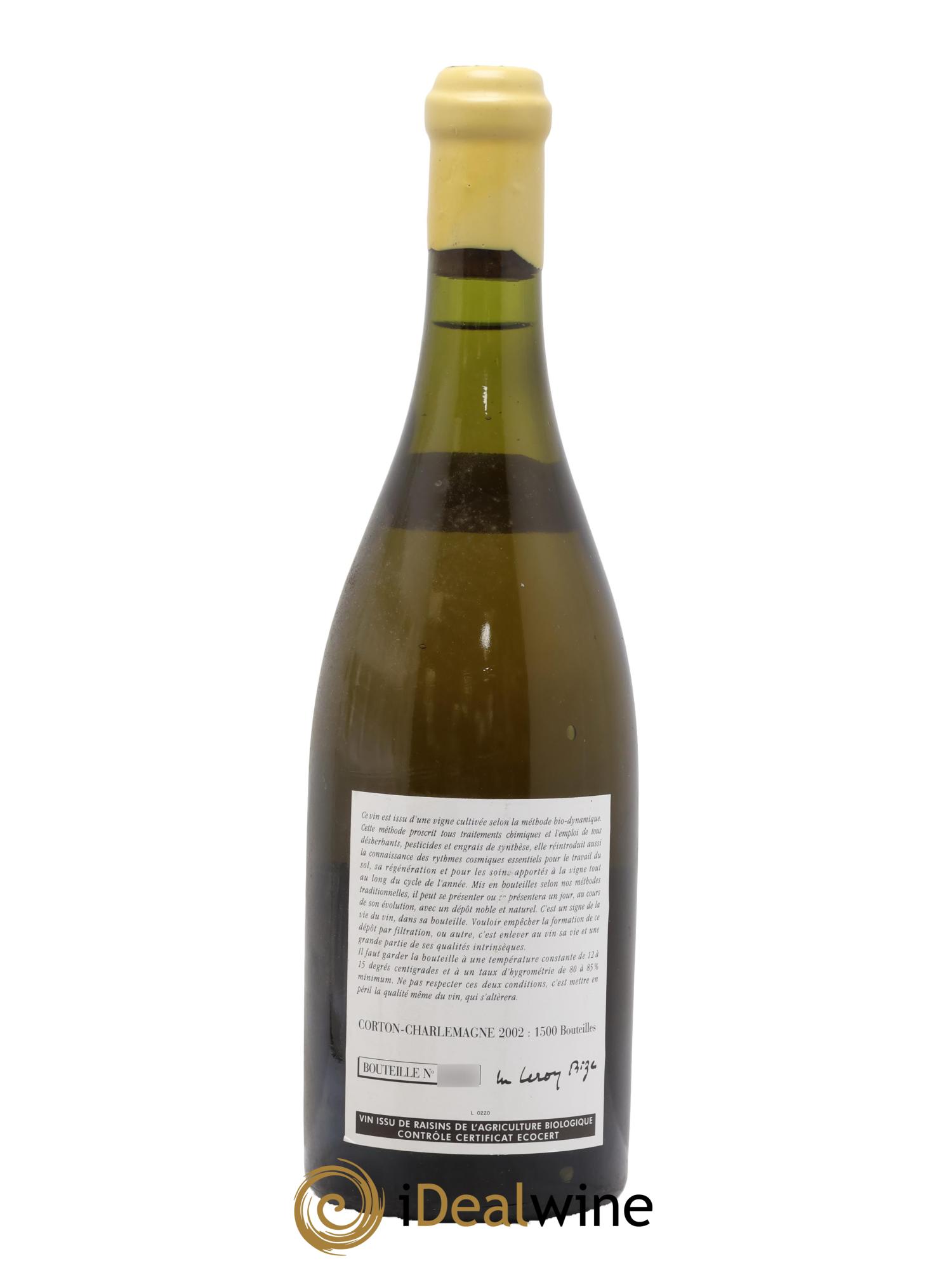 Corton-Charlemagne Grand Cru Leroy (Domaine) 2002 - Lotto di 1 bottiglia - 1