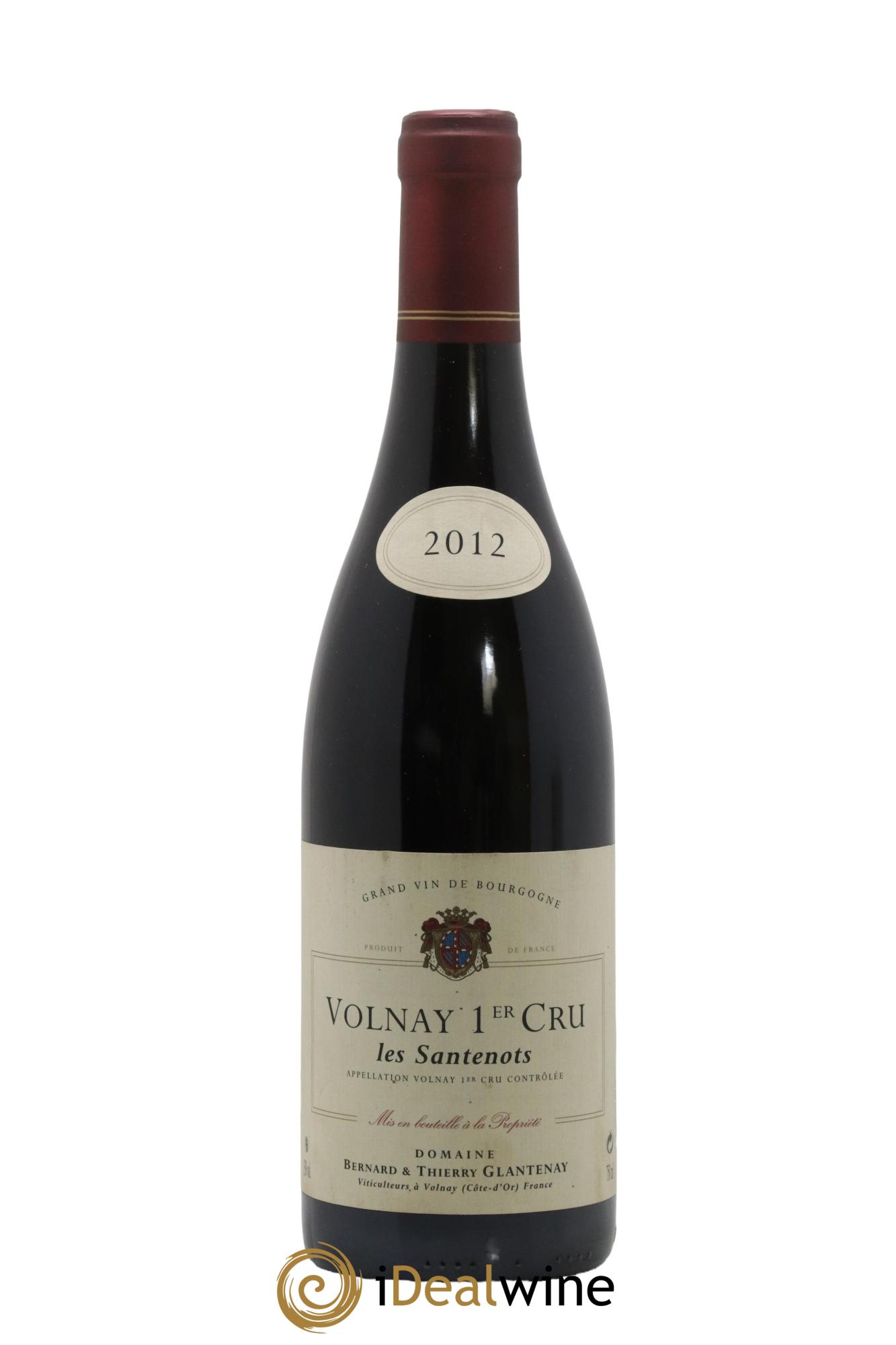 Volnay 1er Cru Les Santenots Bernard et Thierry Glantenay 2012 - Lot de 1 bouteille - 0