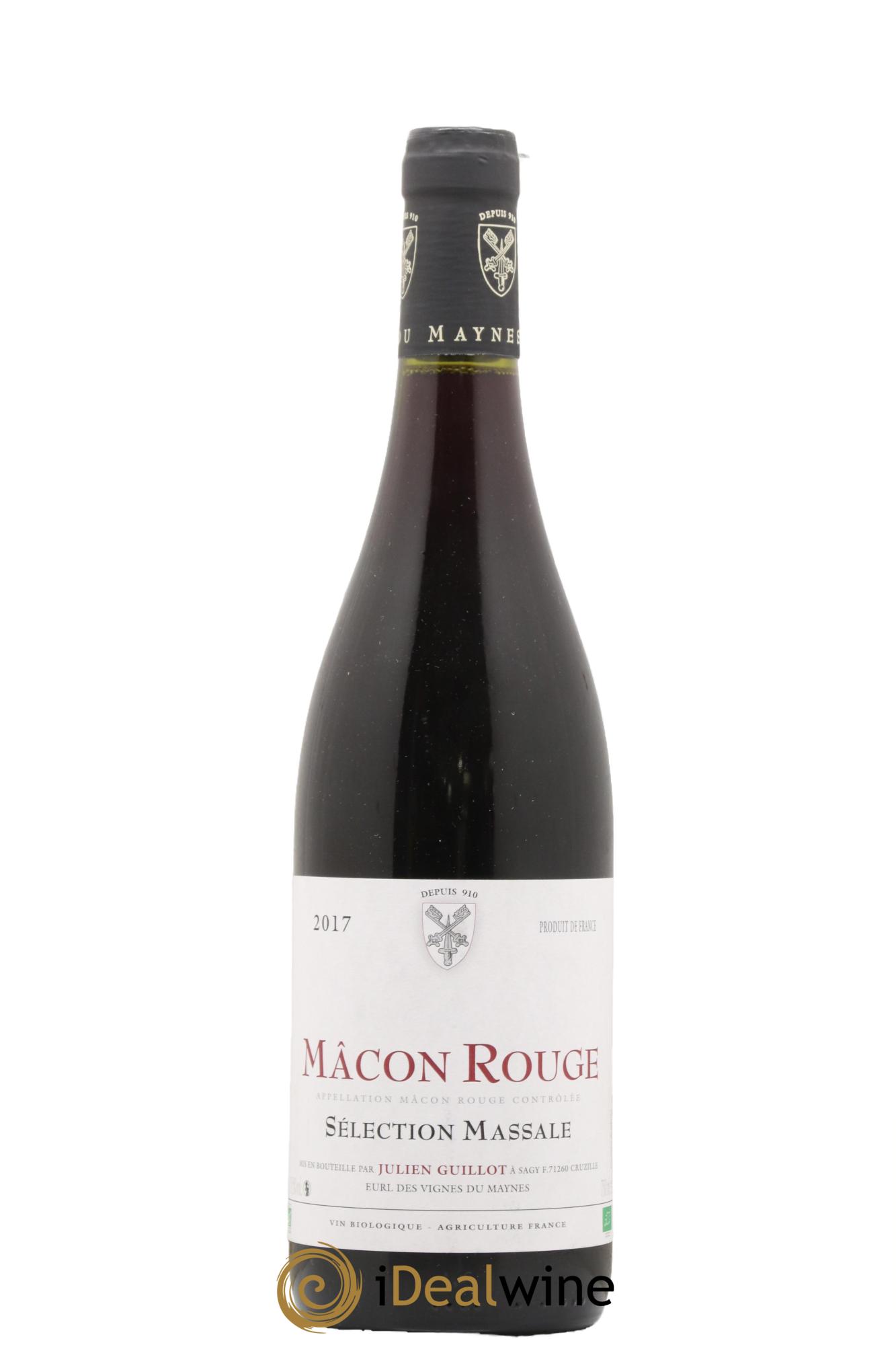 Mâcon Rouge Selection Massale Julien Guillot 2017 - Lot de 1 bouteille - 0
