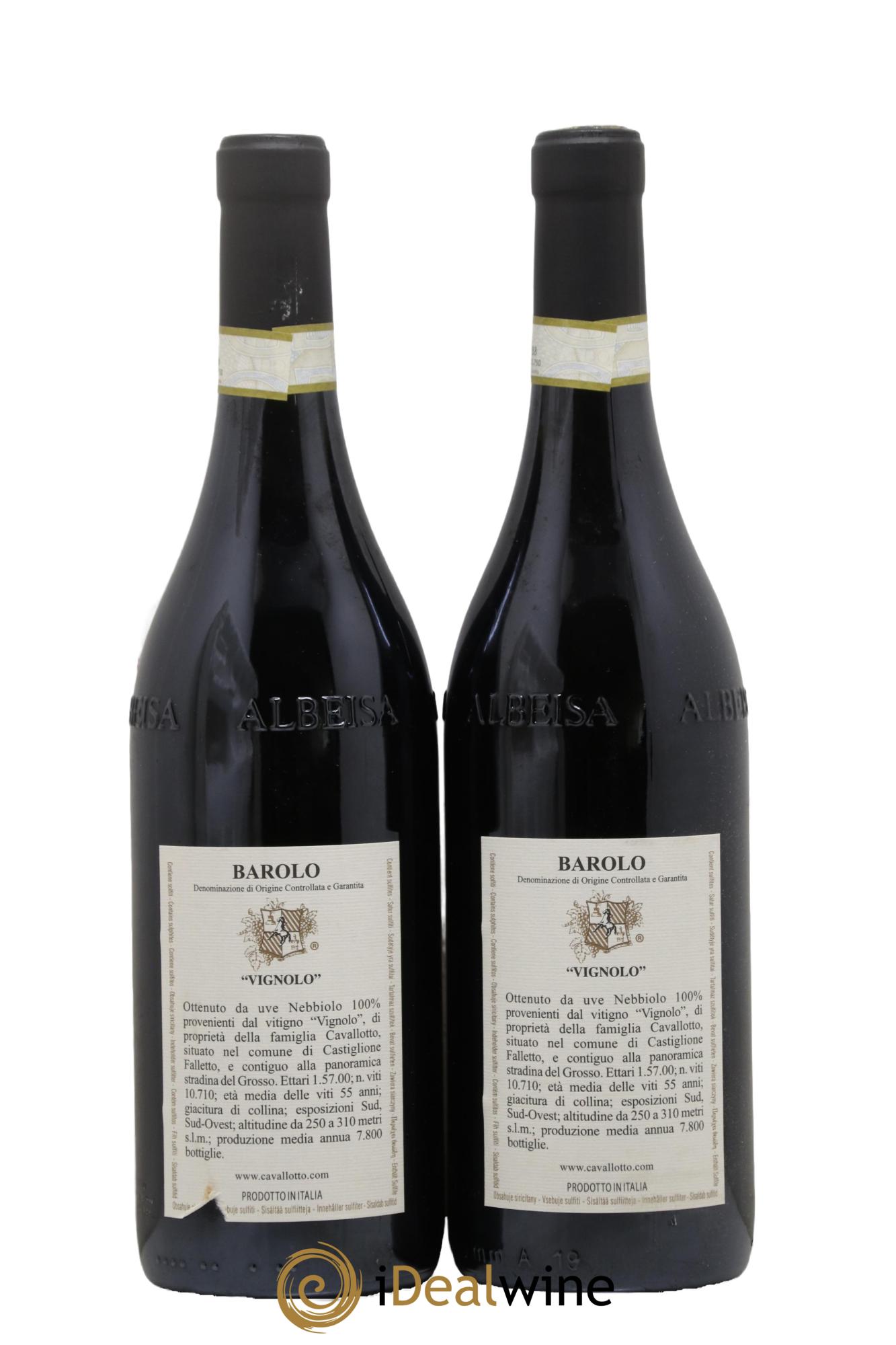 Barolo DOCG Cavallotto Riserva Vignolo 2013 - Lot de 2 bouteilles - 1