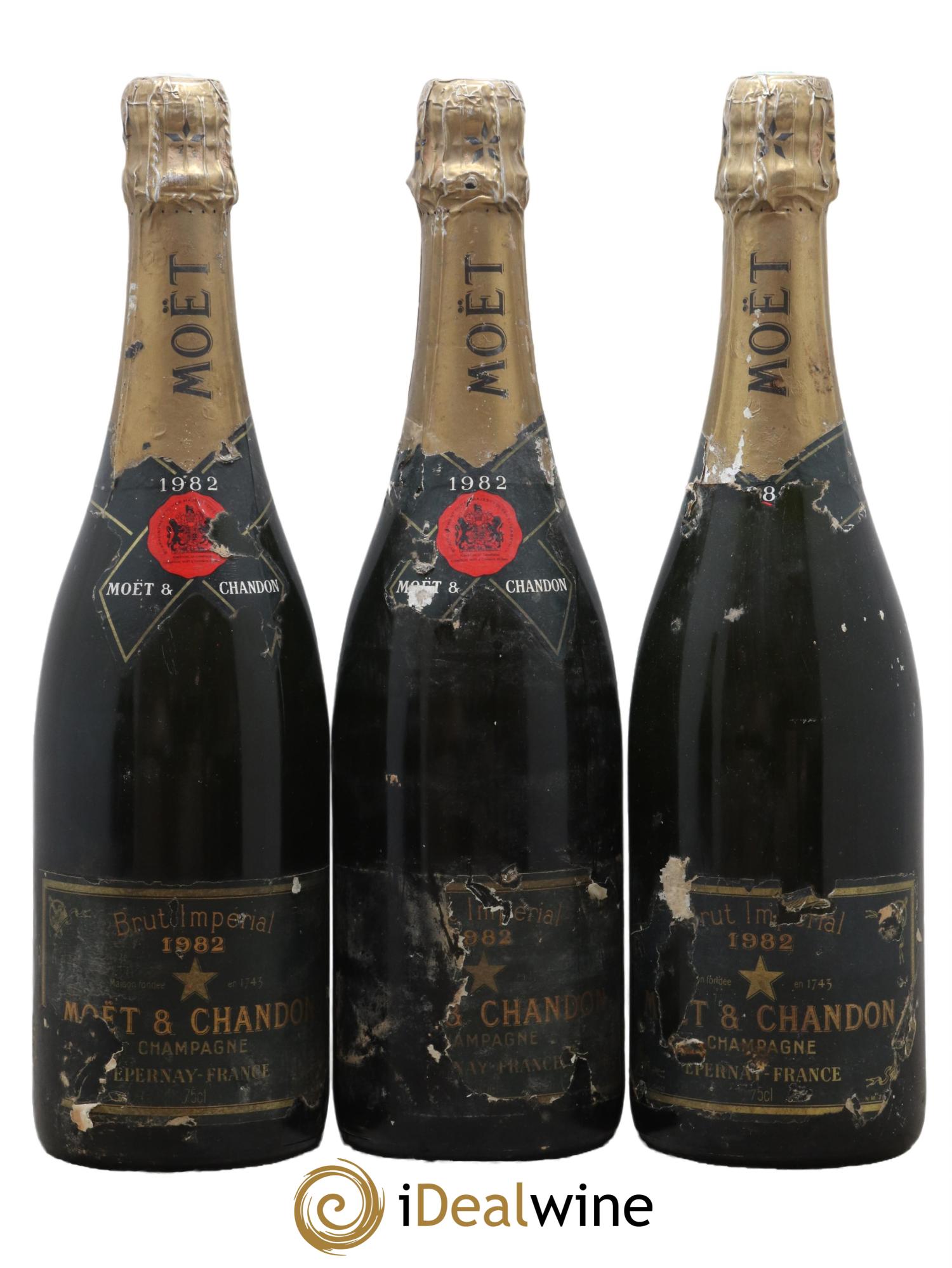 Impérial Brut Moët et Chandon 1982 - Lot de 3 bouteilles - 0
