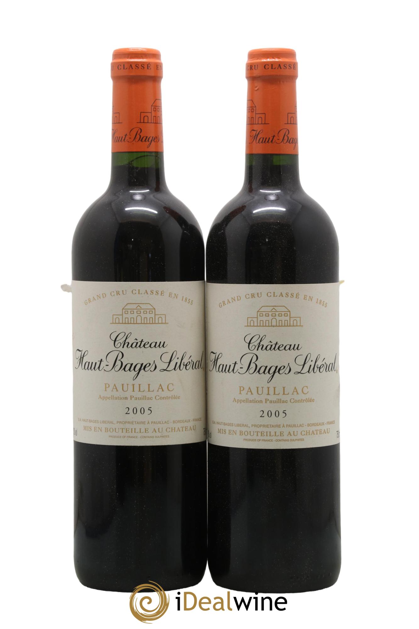 Château Haut Bages Libéral 5ème Grand Cru Classé 2005 - Lot of 2 bottles - 0