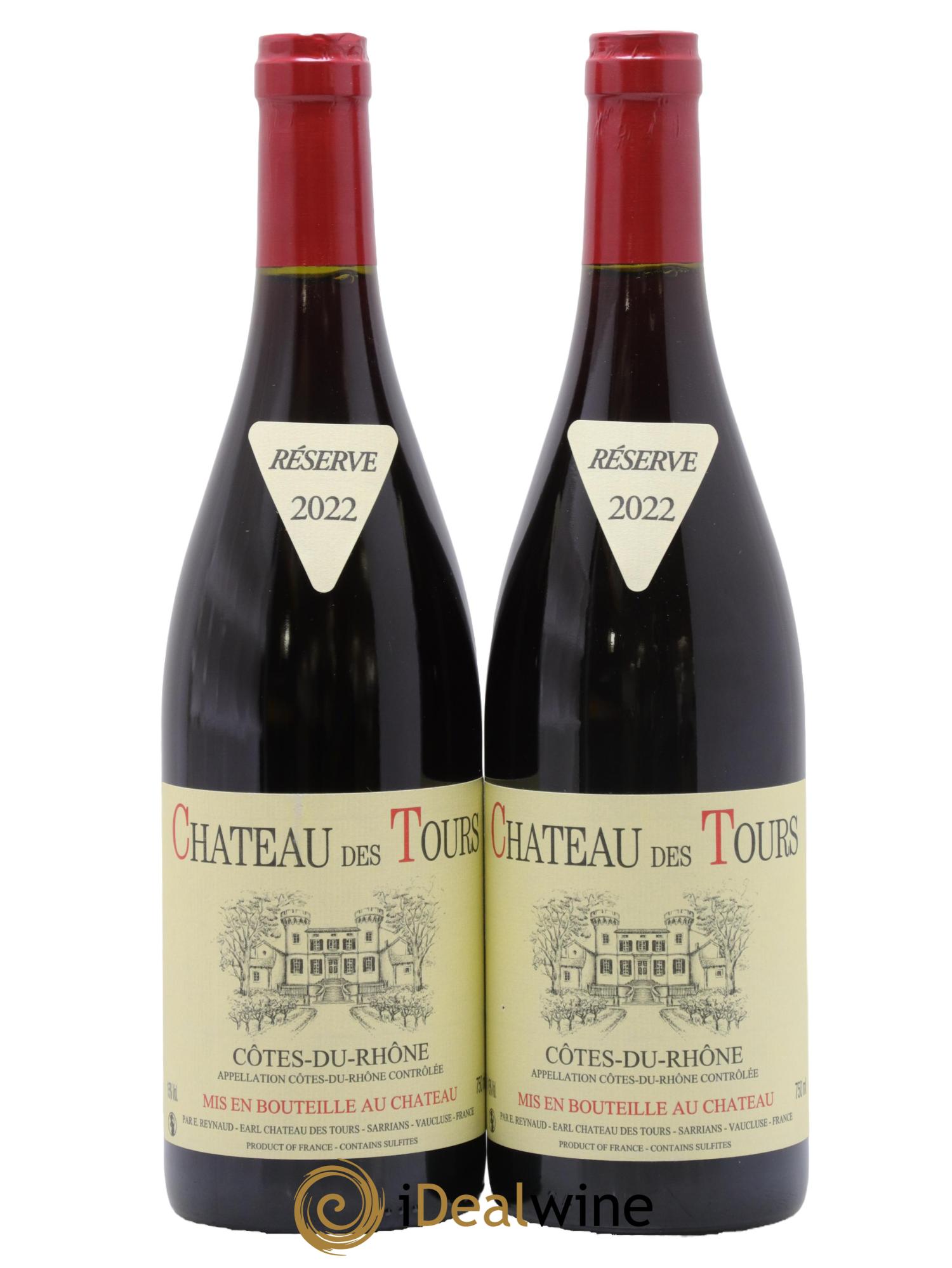 Côtes-du-Rhône Château des Tours Emmanuel Reynaud 2022 - Lot de 2 bouteilles - 0