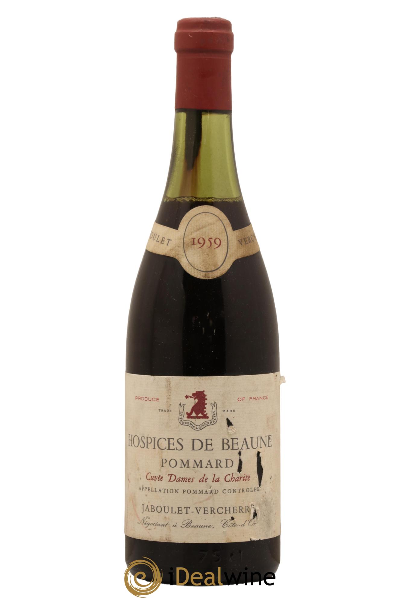 Pommard Hospices de Beaune cuvee Dames de Charite Jaboulet Vercher 1959 - Lot de 1 bouteille - 0