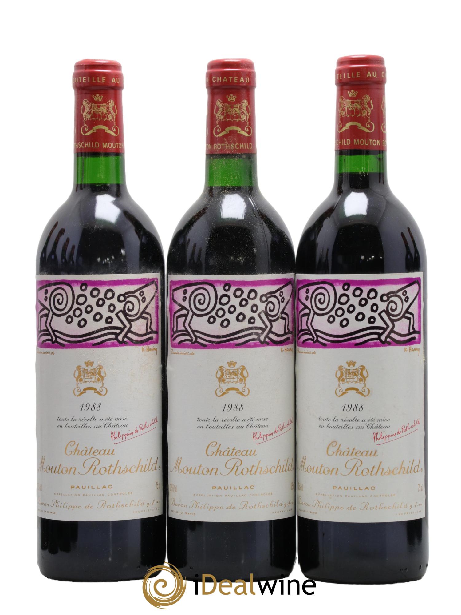 Château Mouton Rothschild 1er Grand Cru Classé 1988 - Lot of 12 bottles - 2
