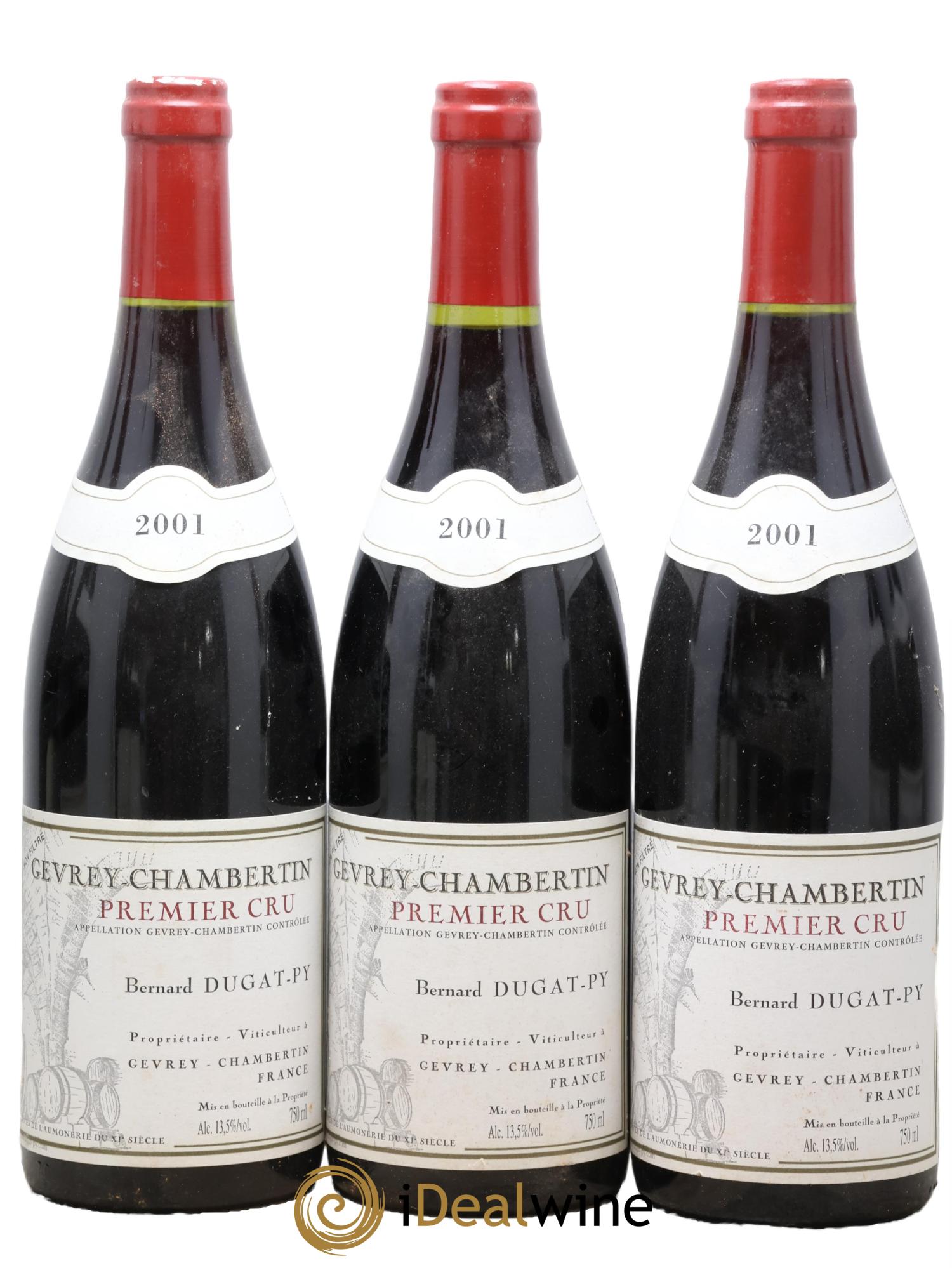 Gevrey-Chambertin 1er Cru Dugat-Py 2001 - Lot of 3 bottles - 0
