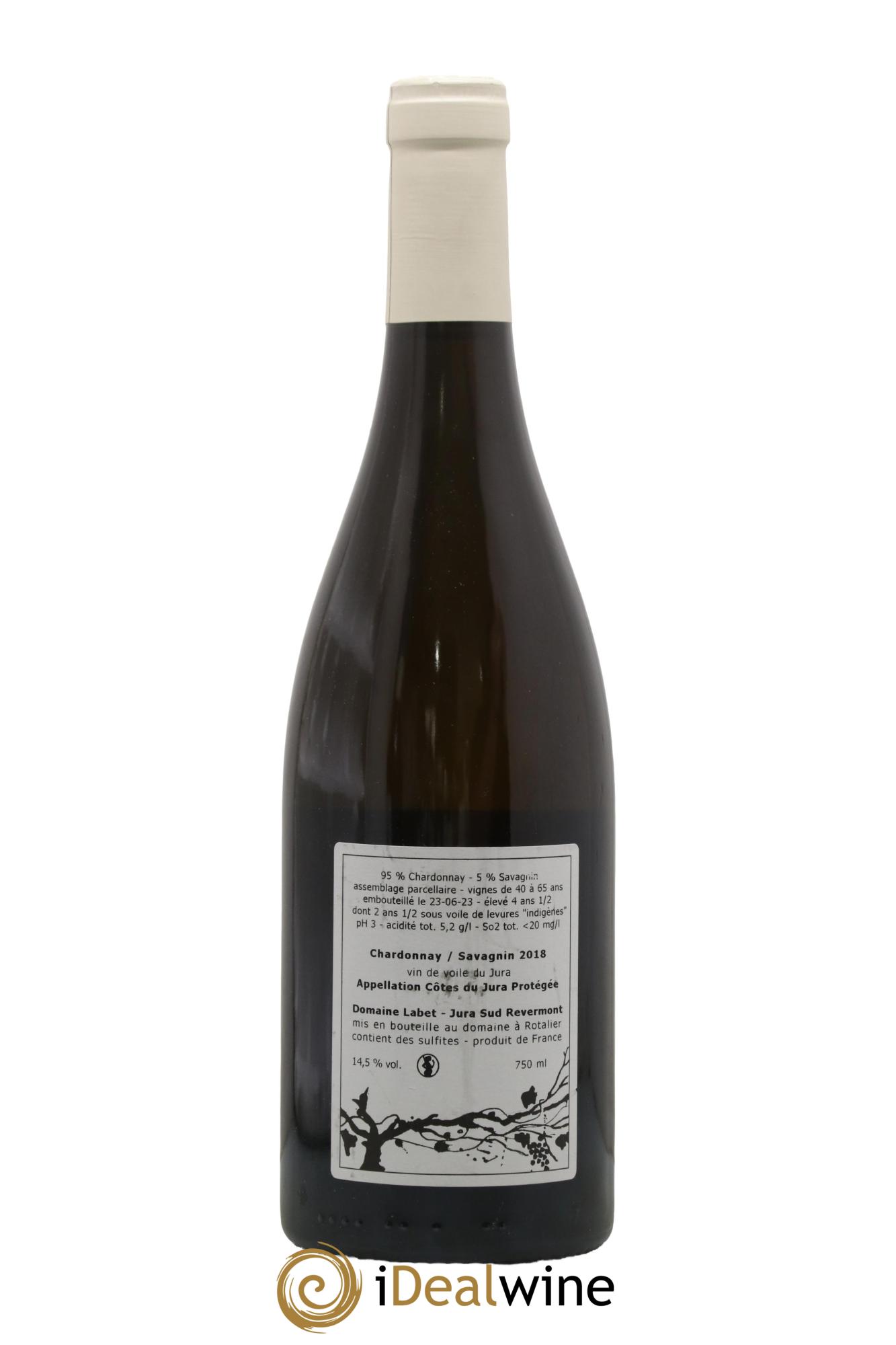 Côtes du Jura Vin de Voile Chardonnay-Savagnin cuvée de garde Romain - Julien  - Charline Labet 2018 - Lotto di 1 bottiglia - 1