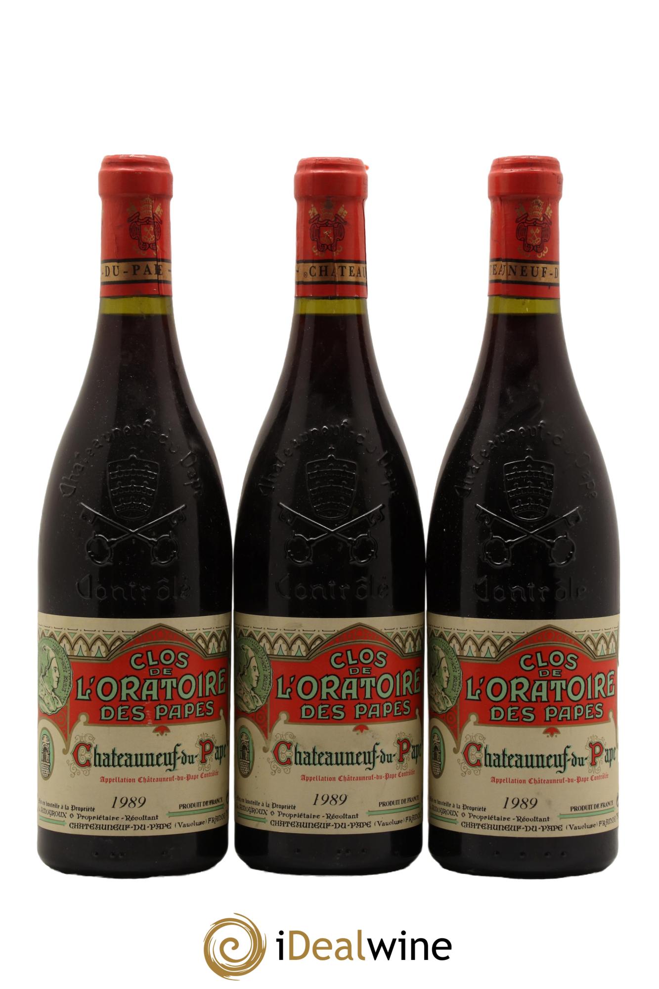 Châteauneuf-du-Pape Clos de l'Oratoire des Papes 1989 - Lot de 3 bouteilles - 0