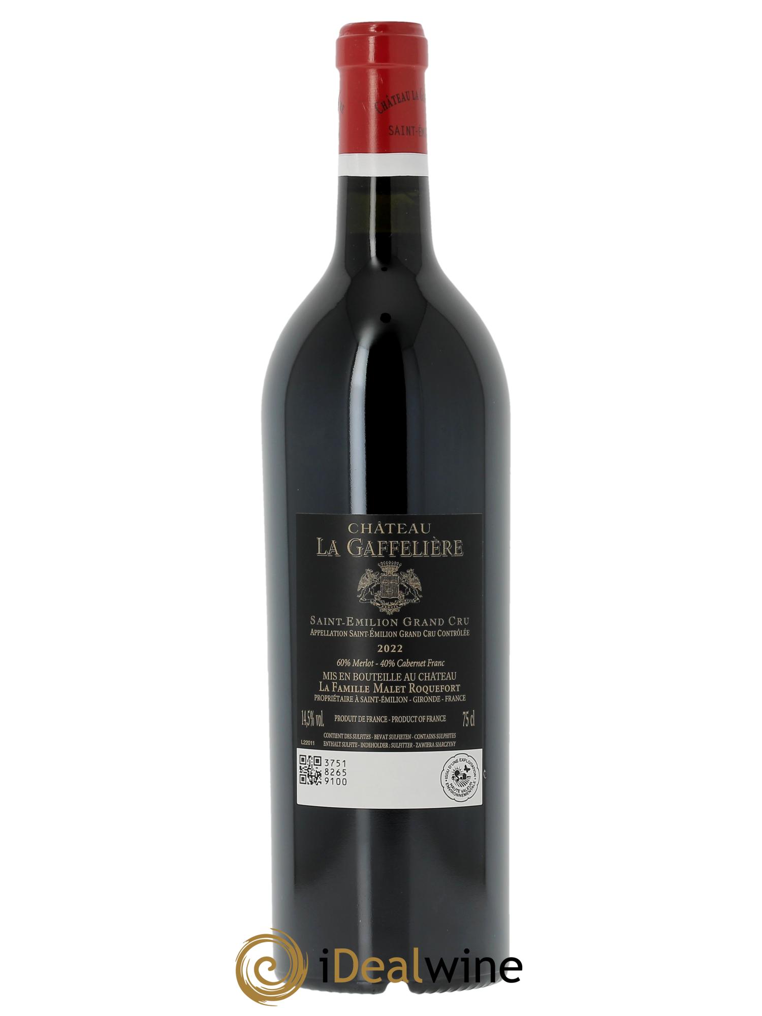 Château la Gaffelière 1er Grand Cru Classé B (CBO à partir de 3 bts) 2022 - Lot de 1 bouteille - 1