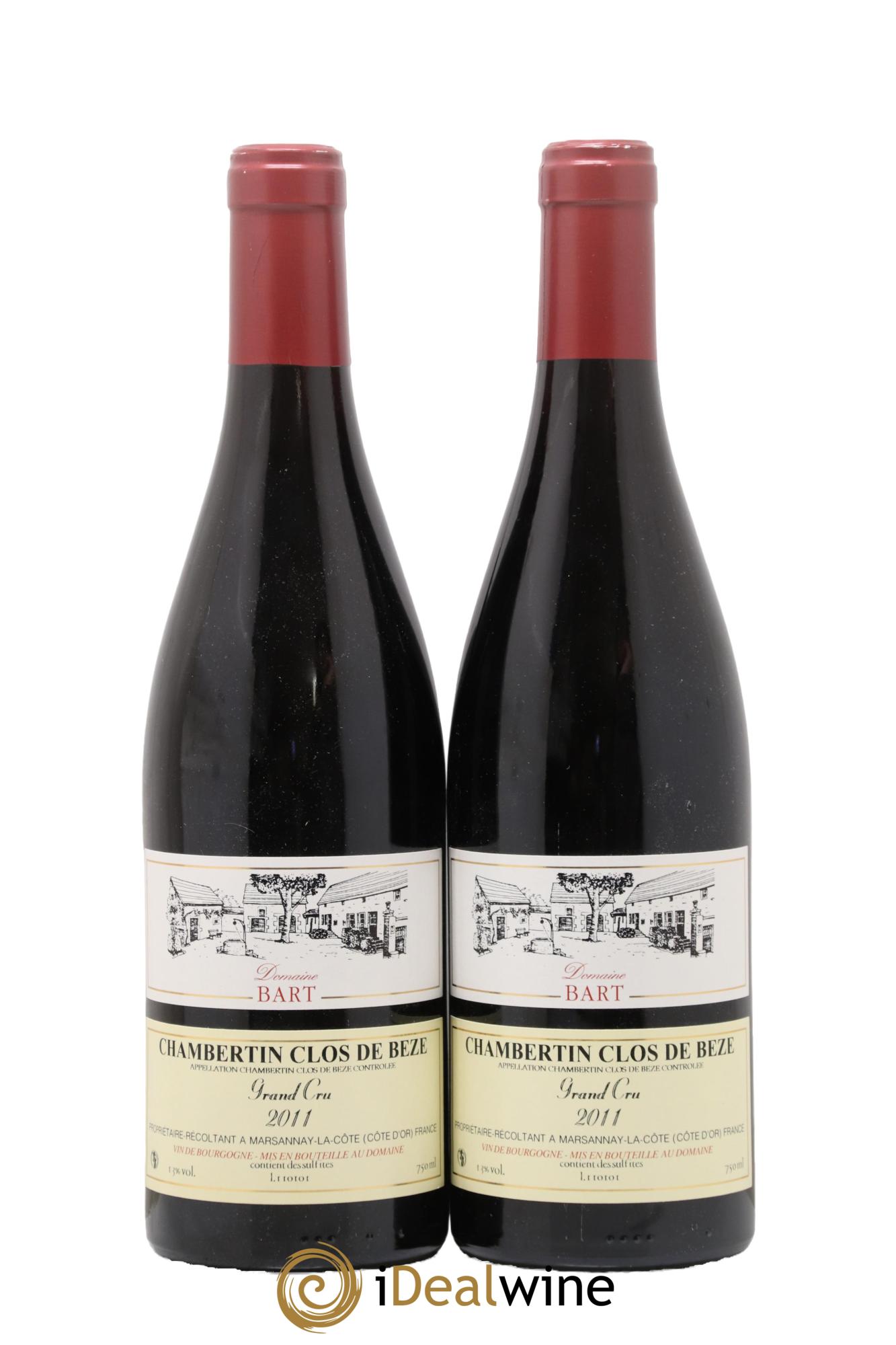 Chambertin Clos de Bèze Grand Cru Bart (Domaine) 2011 - Lot of 2 bottles - 0