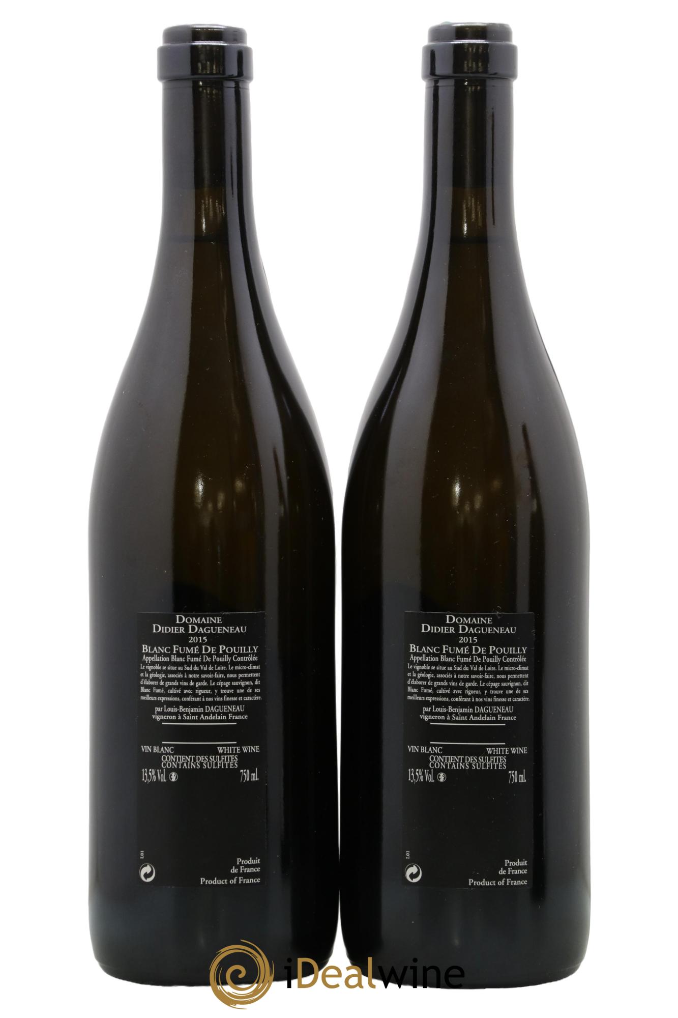 Vin de France (anciennement Pouilly-Fumé) Silex Dagueneau (Domaine Didier - Louis-Benjamin) 2015 - Posten von 2 Flaschen - 1